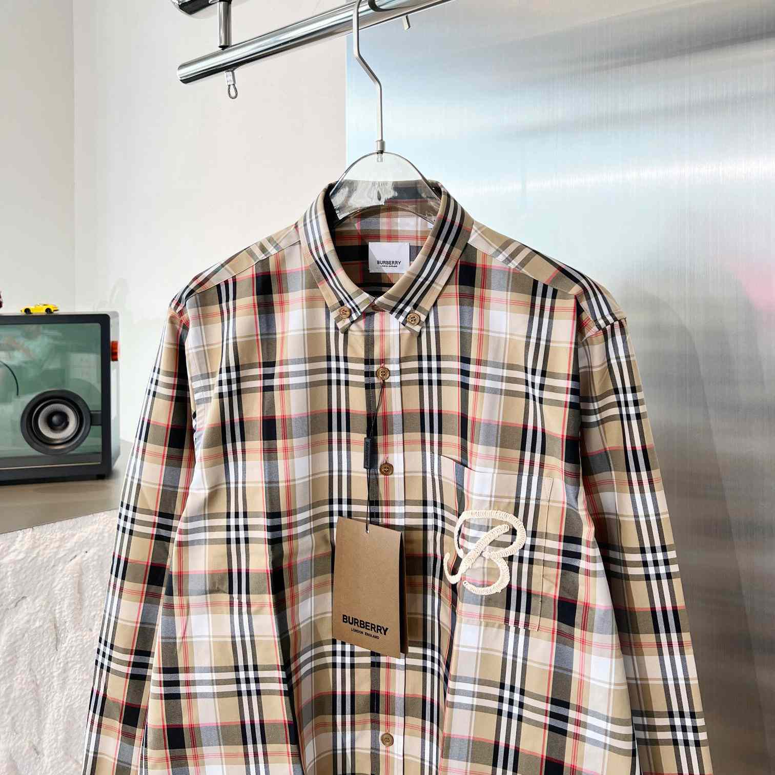 Burberry Check Cotton Poplin Shirt - EUR FASHION