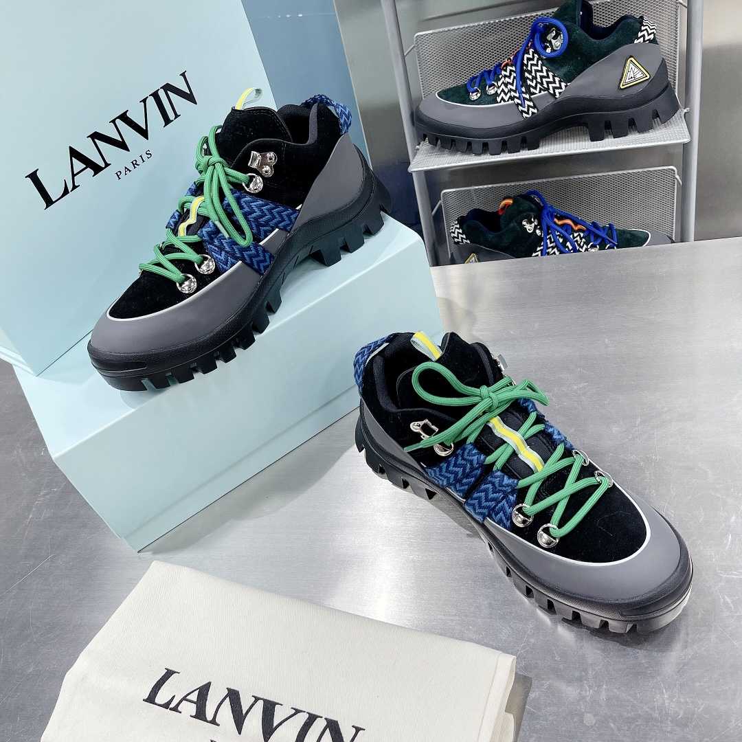 Lanvin Chunky-Sole Lace-Up Sneakers - EUR FASHION