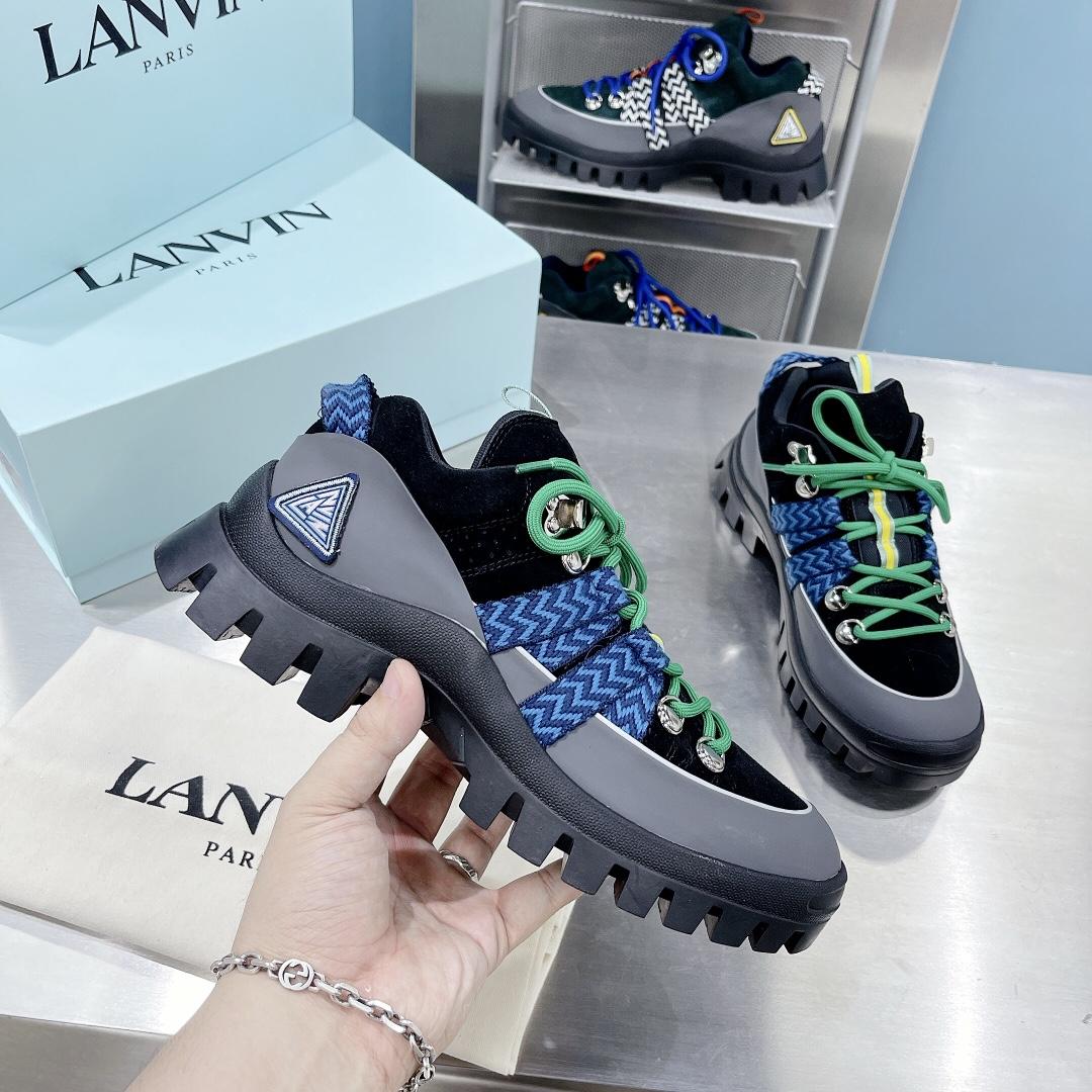 Lanvin Chunky-Sole Lace-Up Sneakers - EUR FASHION