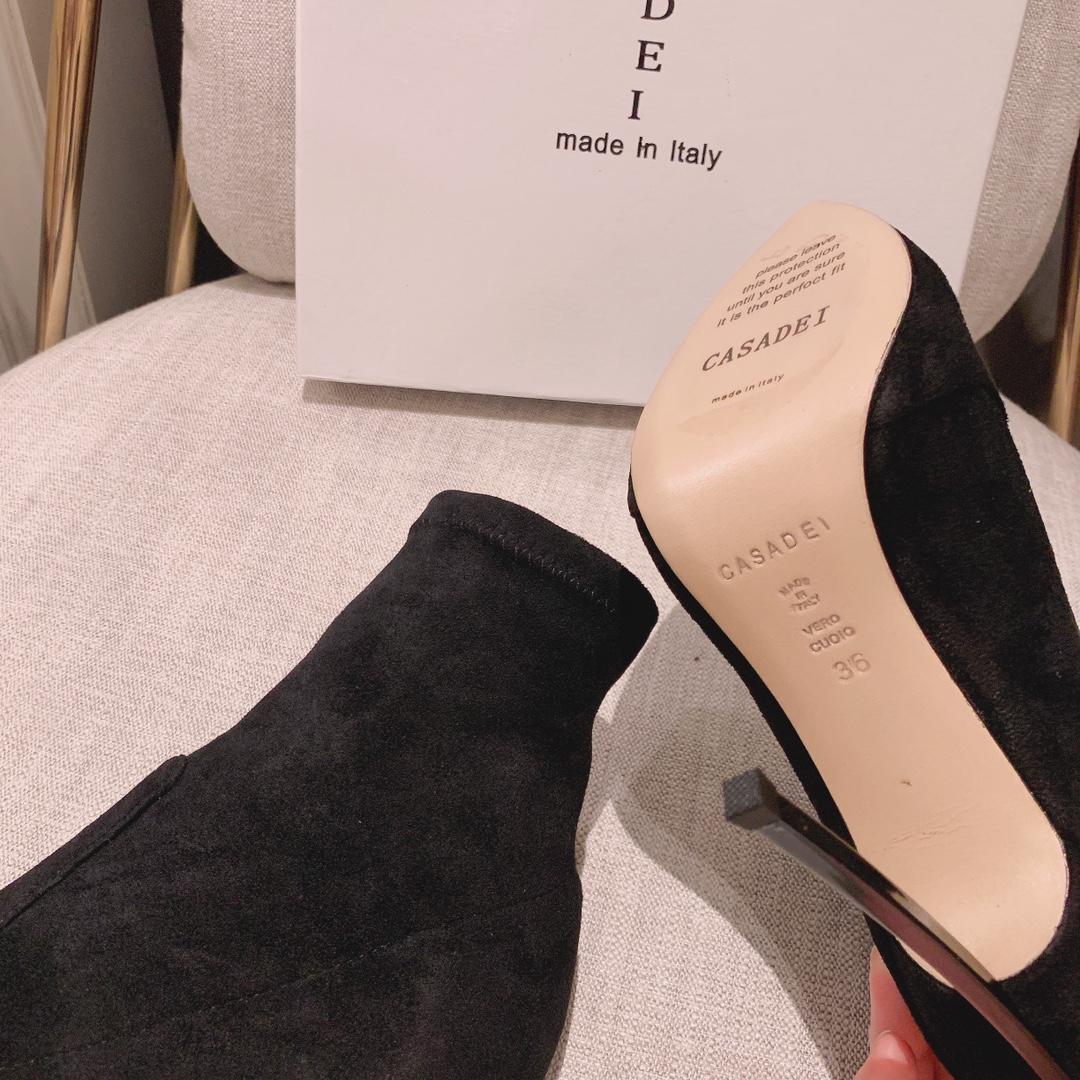 Casadei Blade Stretch Suede Ankle Boots - EUR FASHION