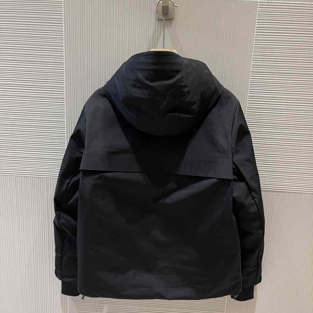 Prada Logo Hooded Puffer Jacket - EUR FASHION