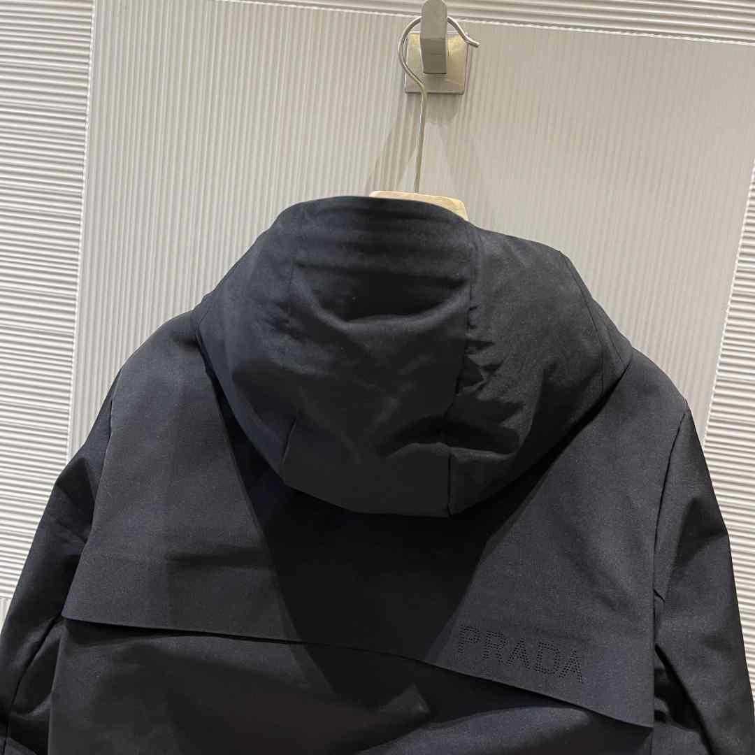 Prada Logo Hooded Puffer Jacket - EUR FASHION