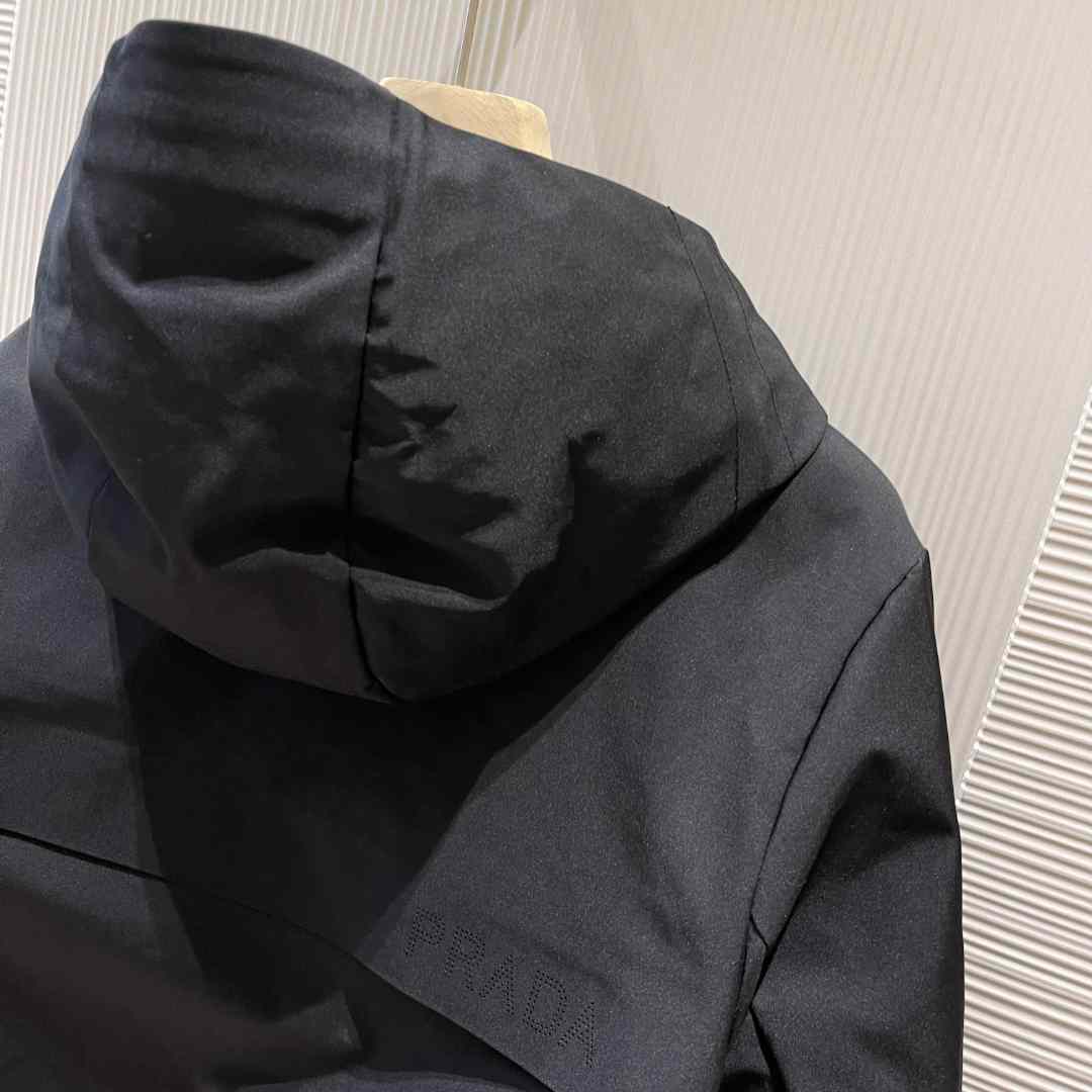 Prada Logo Hooded Puffer Jacket - EUR FASHION