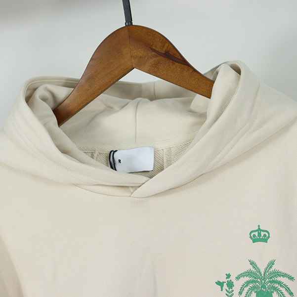 Rhude Wine Club Logo-Print Cotton-Jersey Hoodie - EUR FASHION