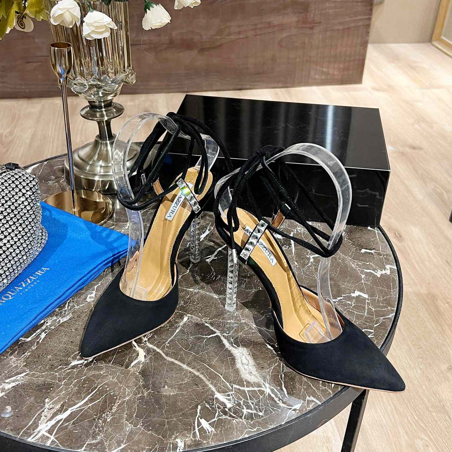 Aquazzura Rock Chic 105 Suede Pumps - EUR FASHION