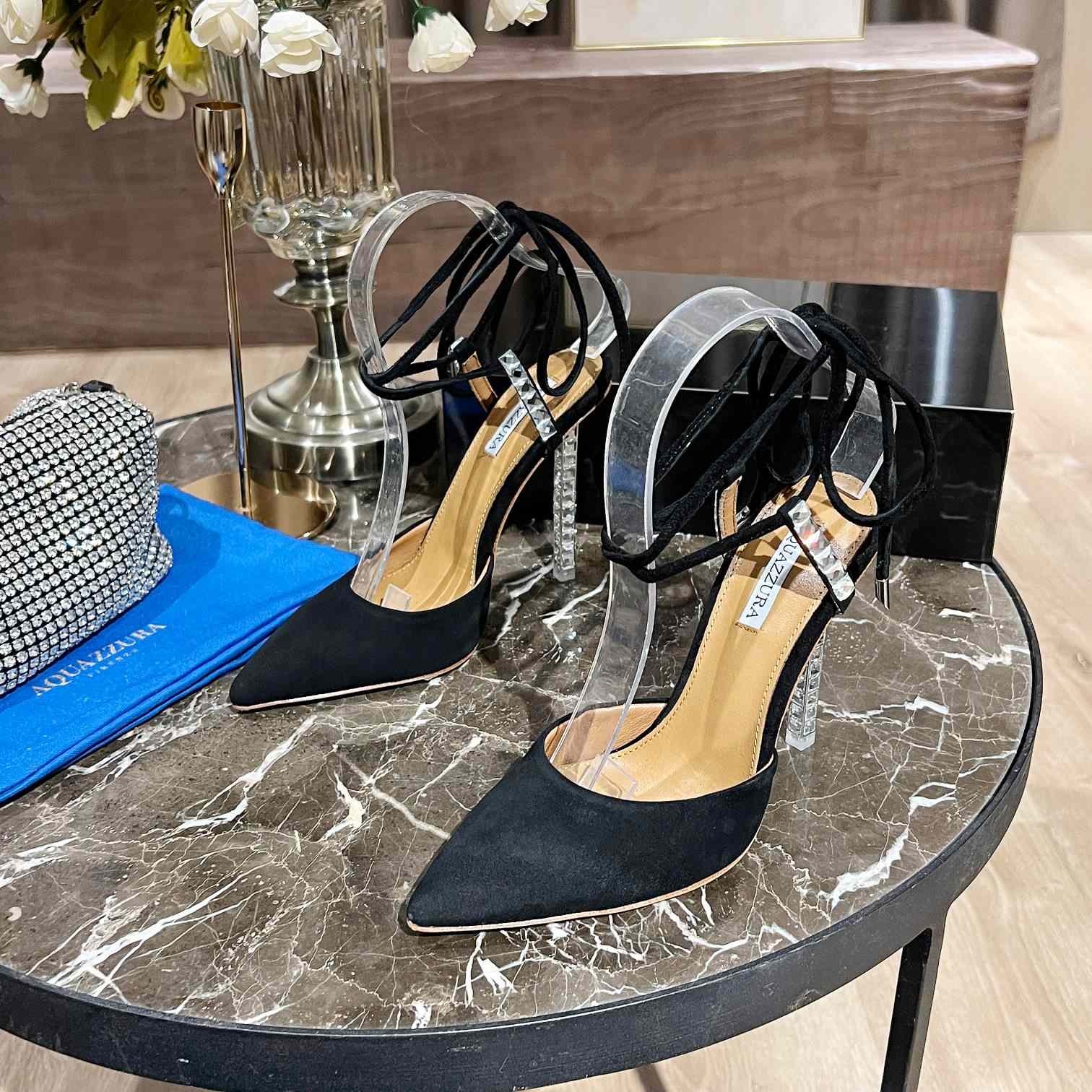 Aquazzura Rock Chic 105 Suede Pumps - EUR FASHION