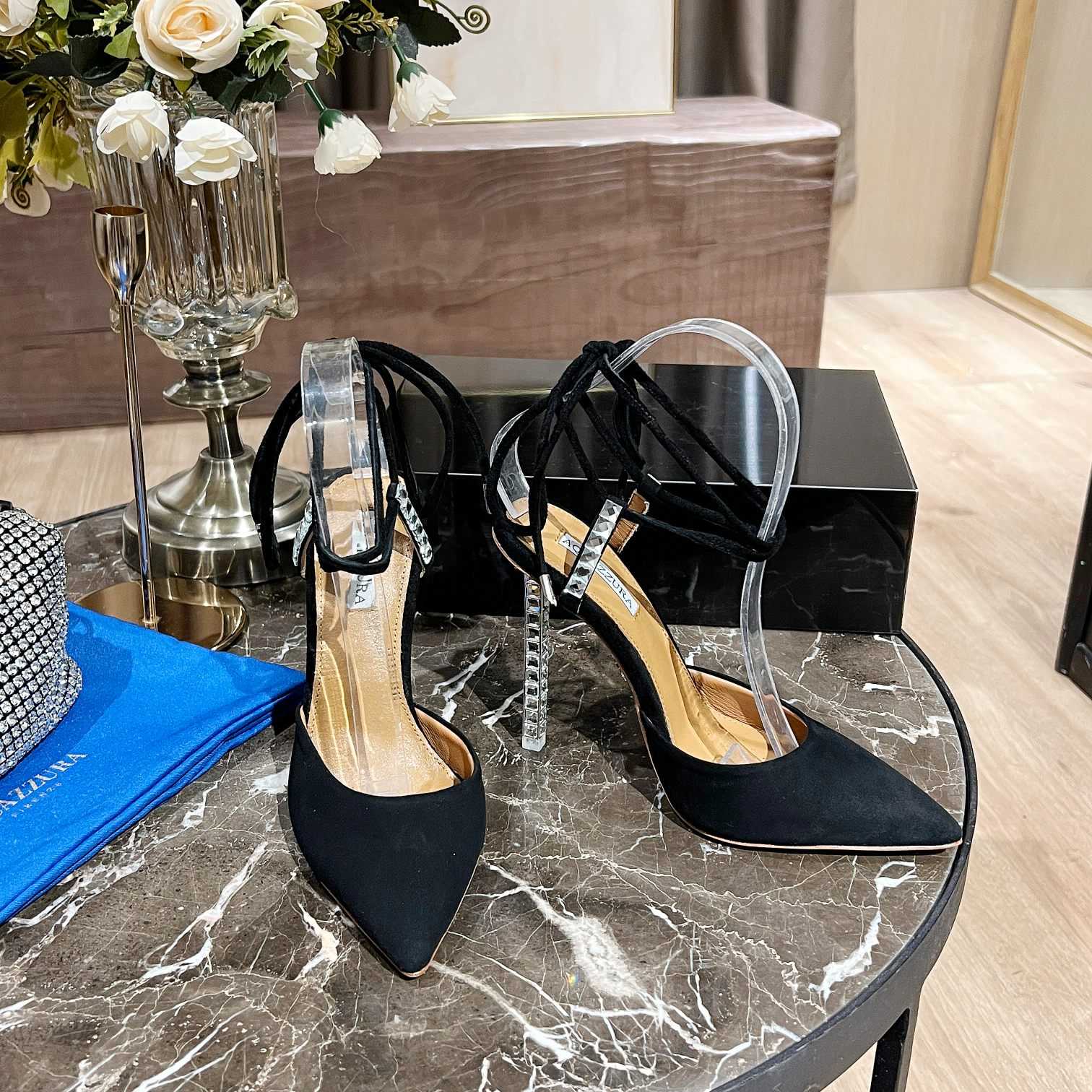 Aquazzura Rock Chic 105 Suede Pumps - EUR FASHION