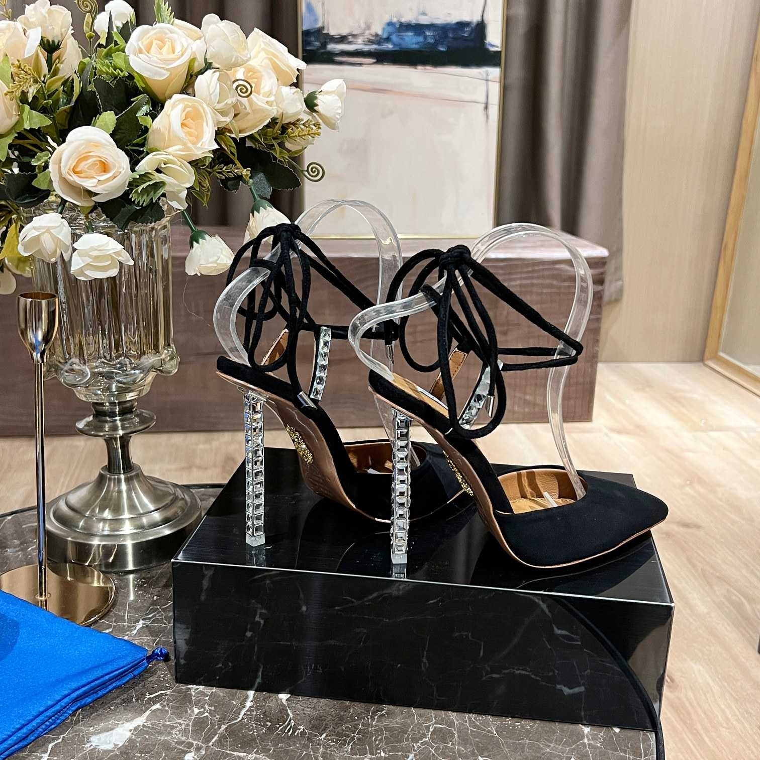 Aquazzura Rock Chic 105 Suede Pumps - EUR FASHION