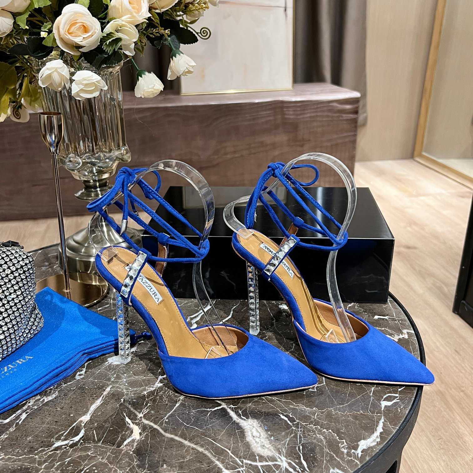 Aquazzura Rock Chic 105 Suede Pumps - EUR FASHION