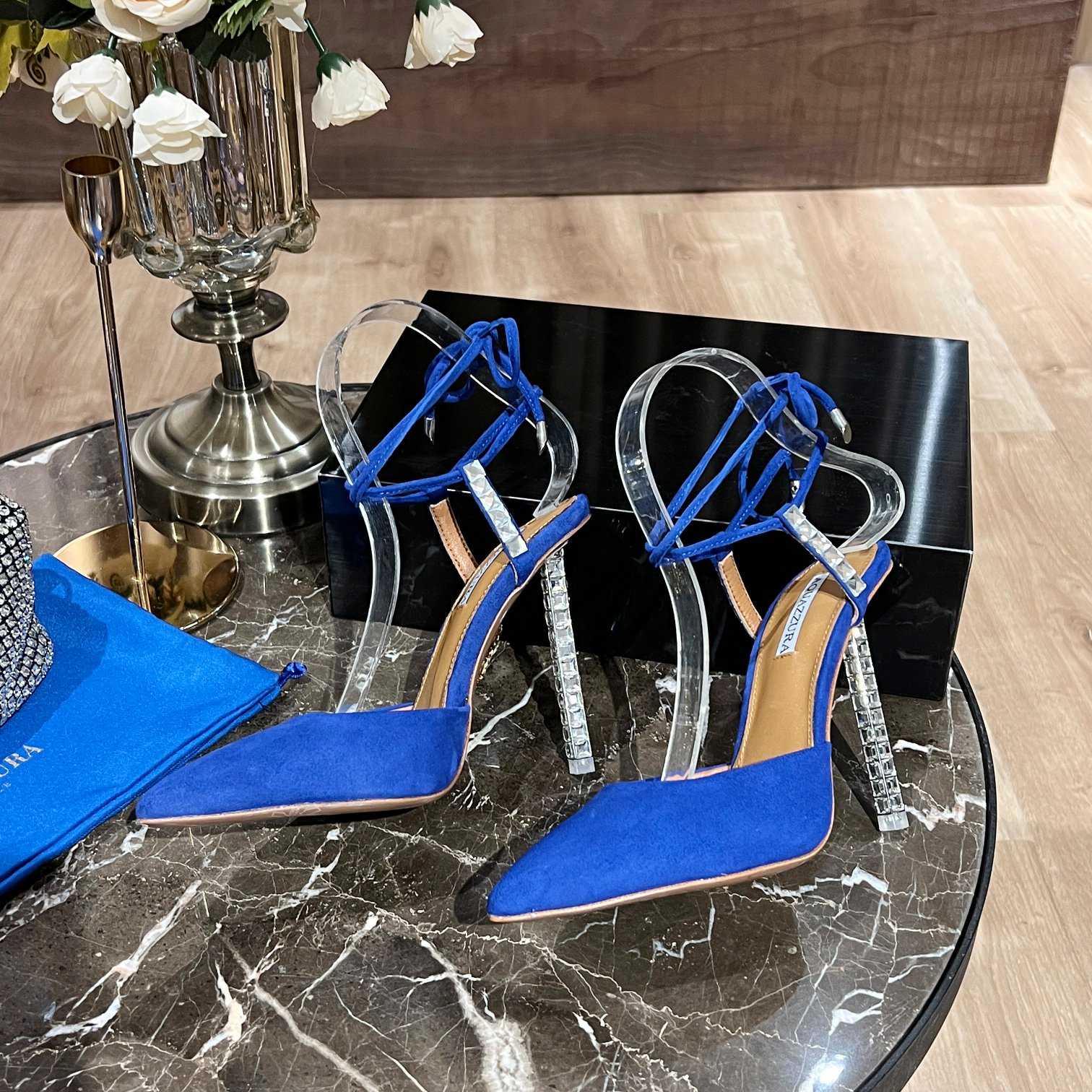 Aquazzura Rock Chic 105 Suede Pumps - EUR FASHION