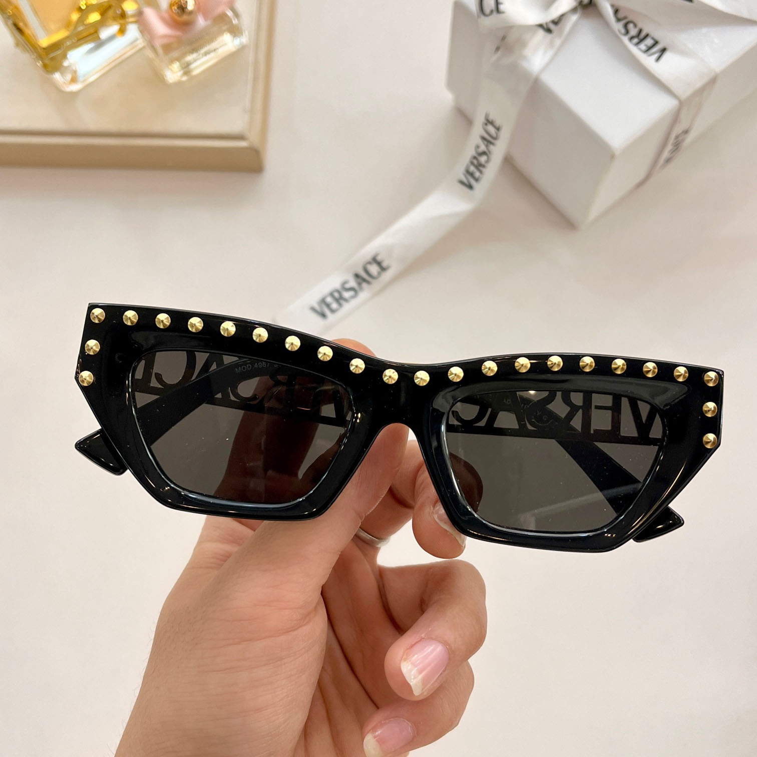 Versace 90s Vintage Logo Cat-Eye Sunglasses     VE4967  - EUR FASHION