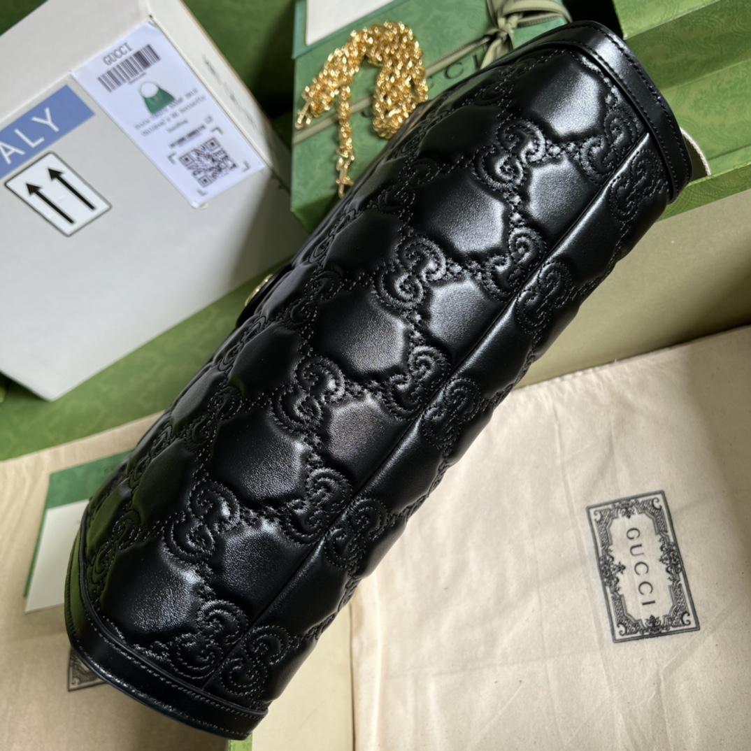 Gucci GG Matelassé Leather Medium Bag(32.5-20-10cm)   - EUR FASHION