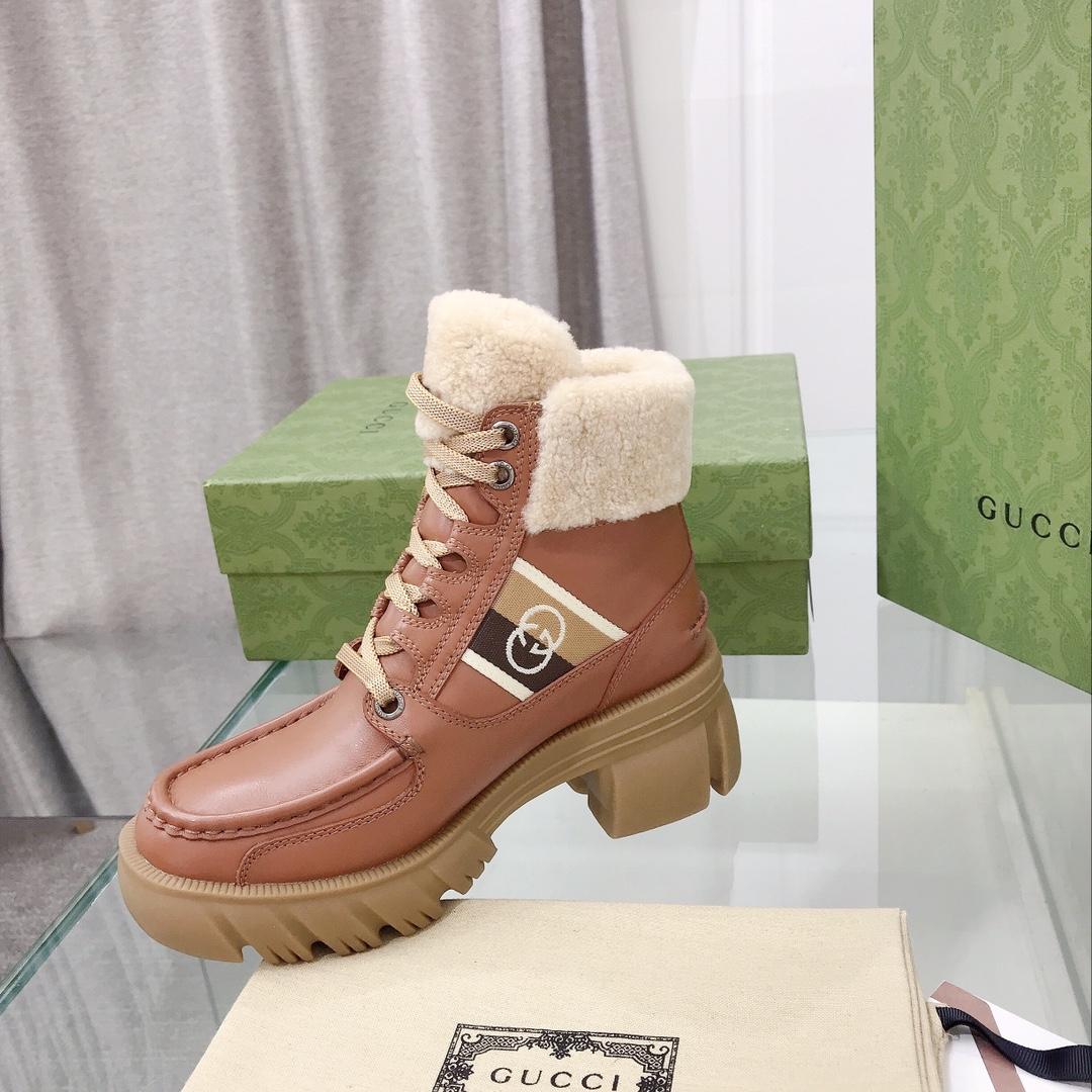 Gucci Women's Interlocking G Stripe Boots - EUR FASHION