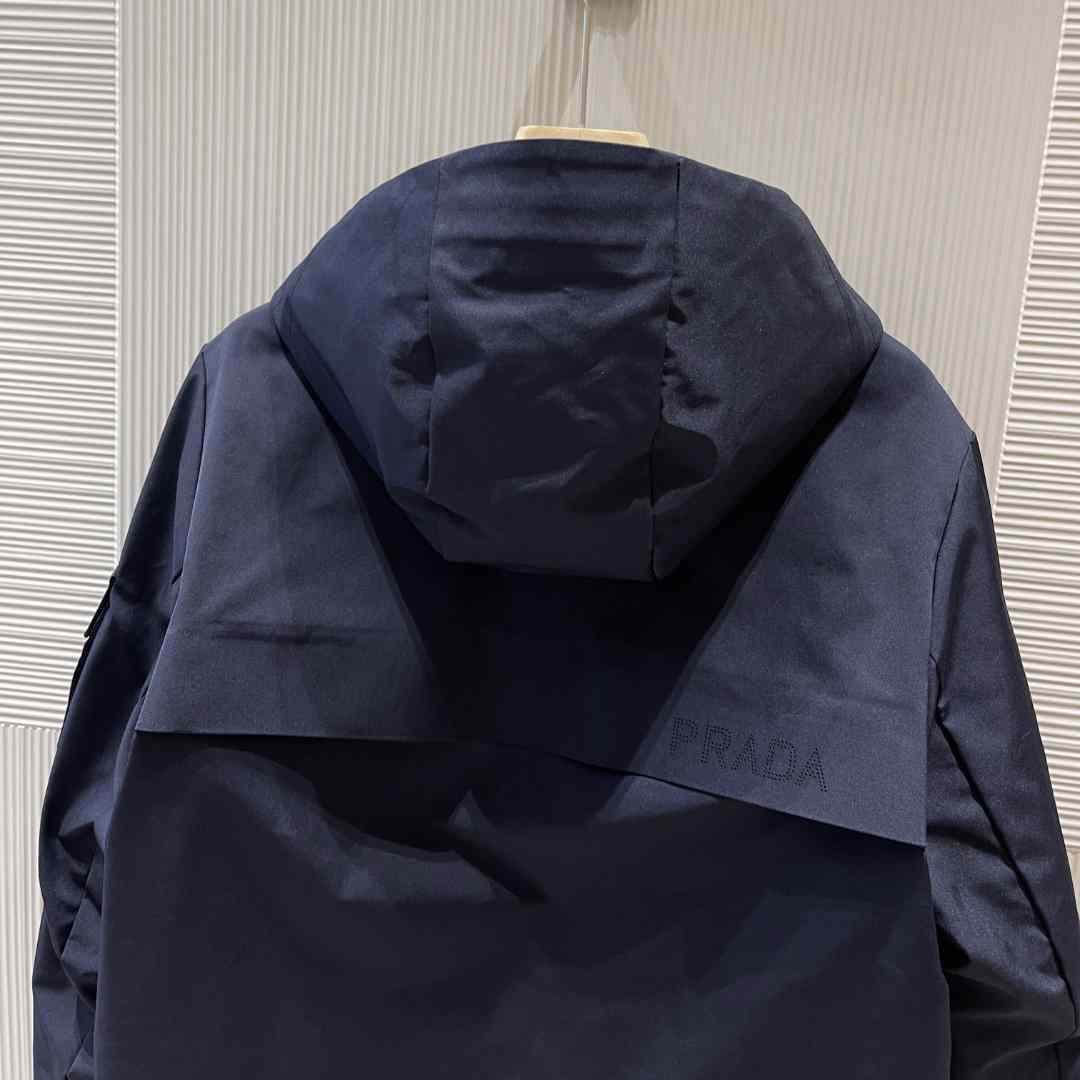 Prada Logo Hooded Puffer Jacket - EUR FASHION