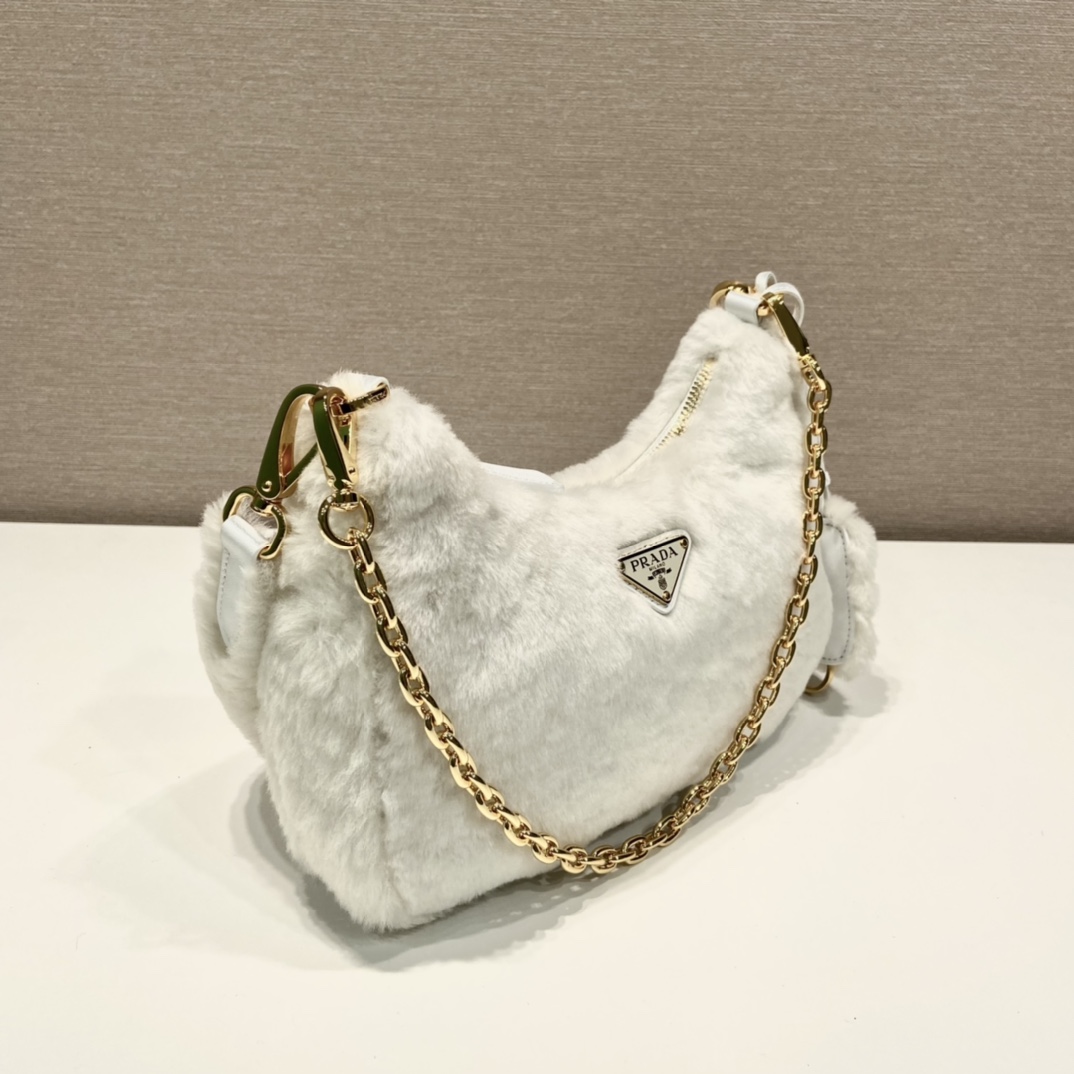 Prada Shearling Mini Bag(23-17-8cm) - EUR FASHION