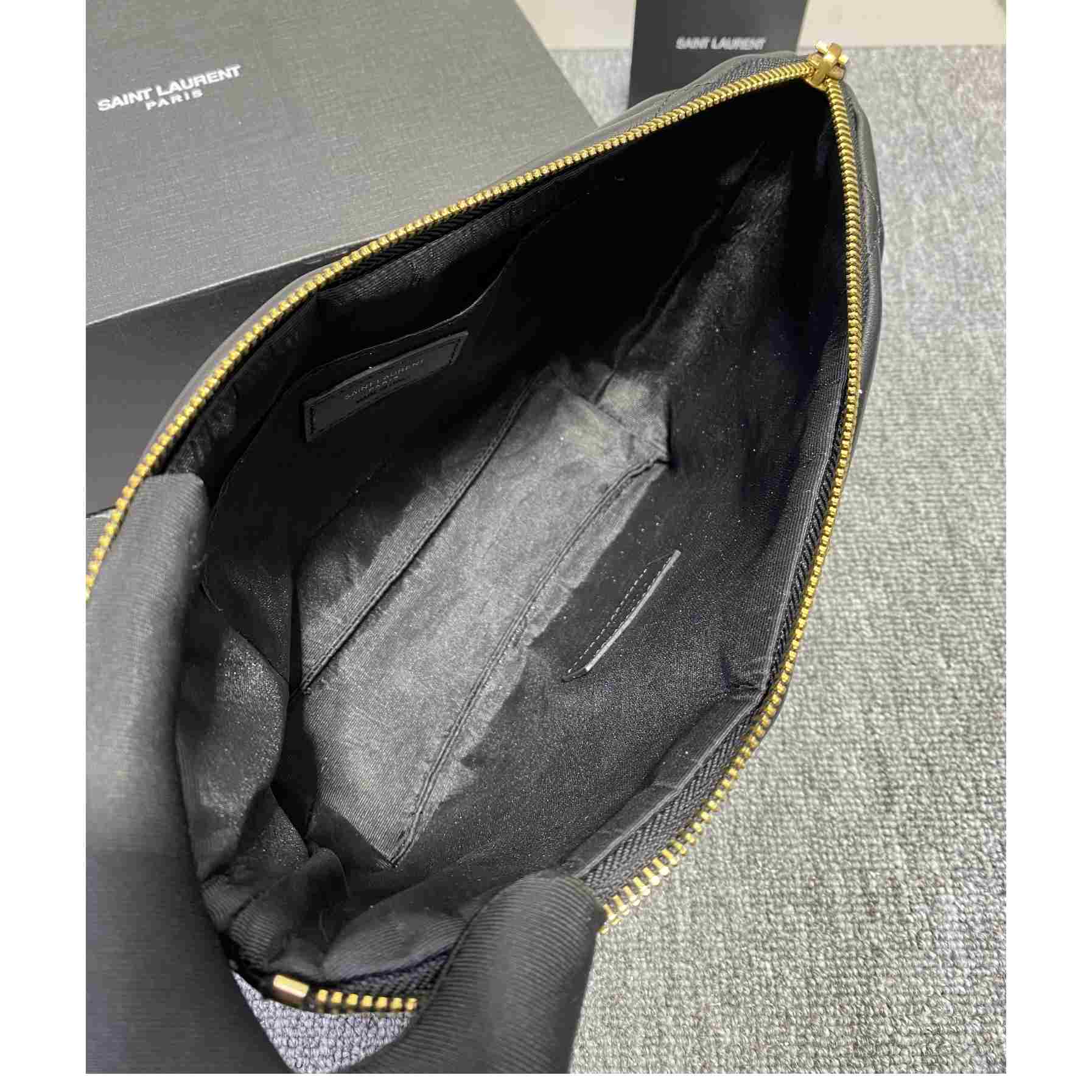 Saint Laurent Sade Pouch In Quilted Lambskin - EUR FASHION