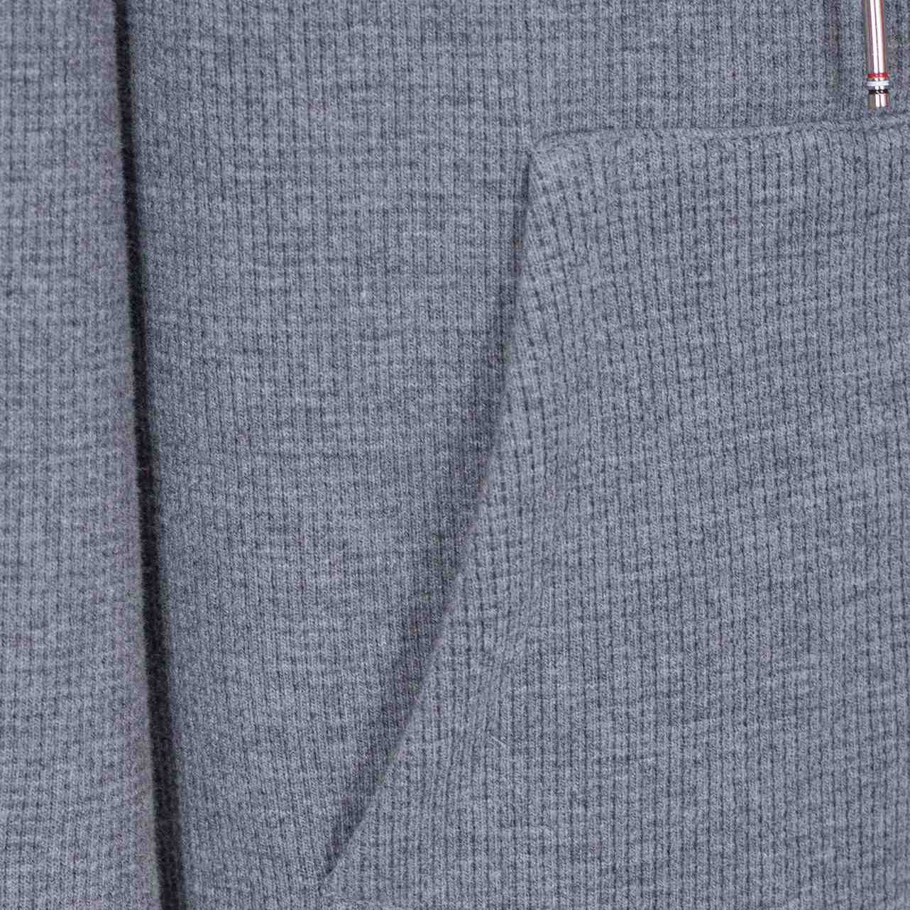 Thom Browne 4-Bar Zip-Up Cotton Hoodie - EUR FASHION
