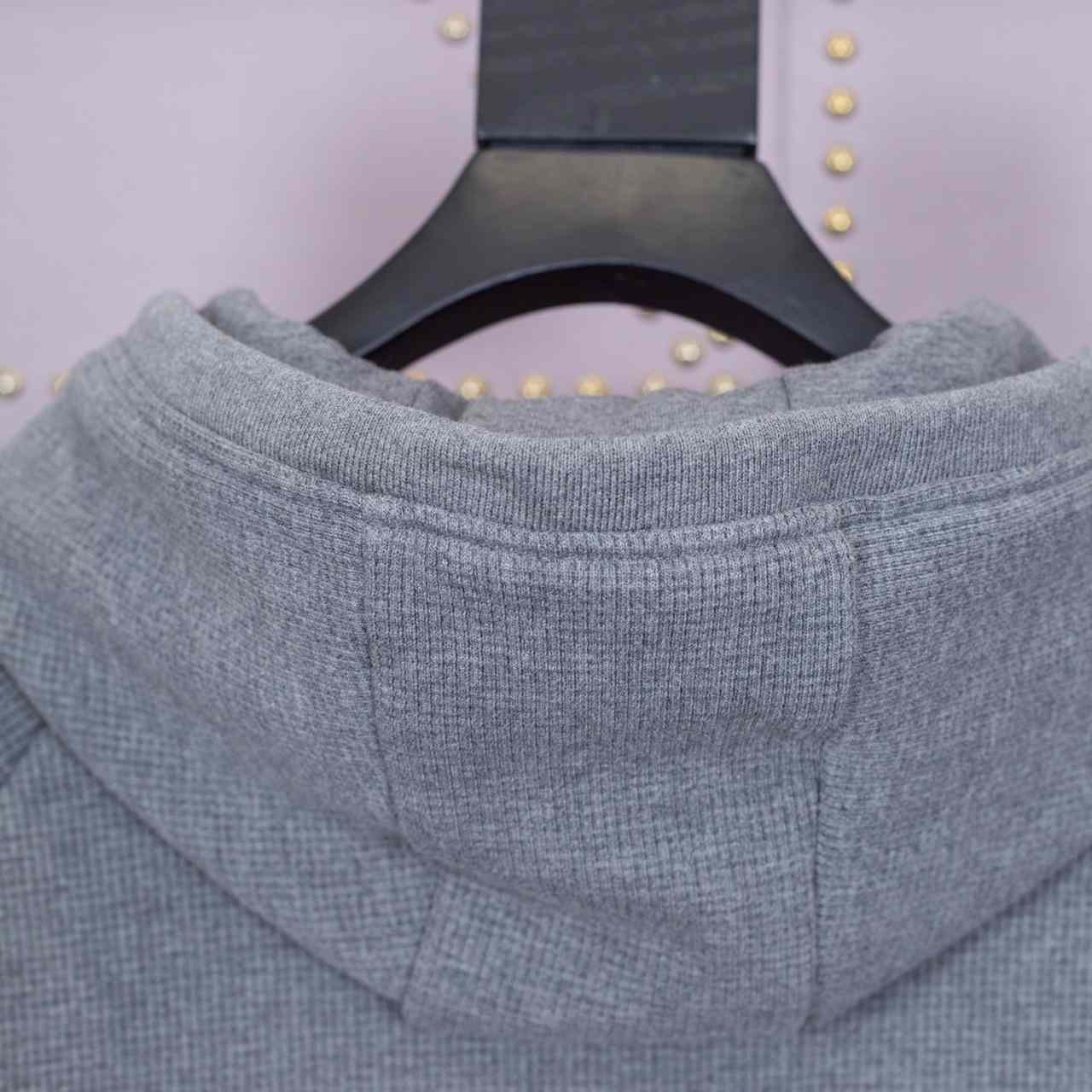 Thom Browne 4-Bar Zip-Up Cotton Hoodie - EUR FASHION