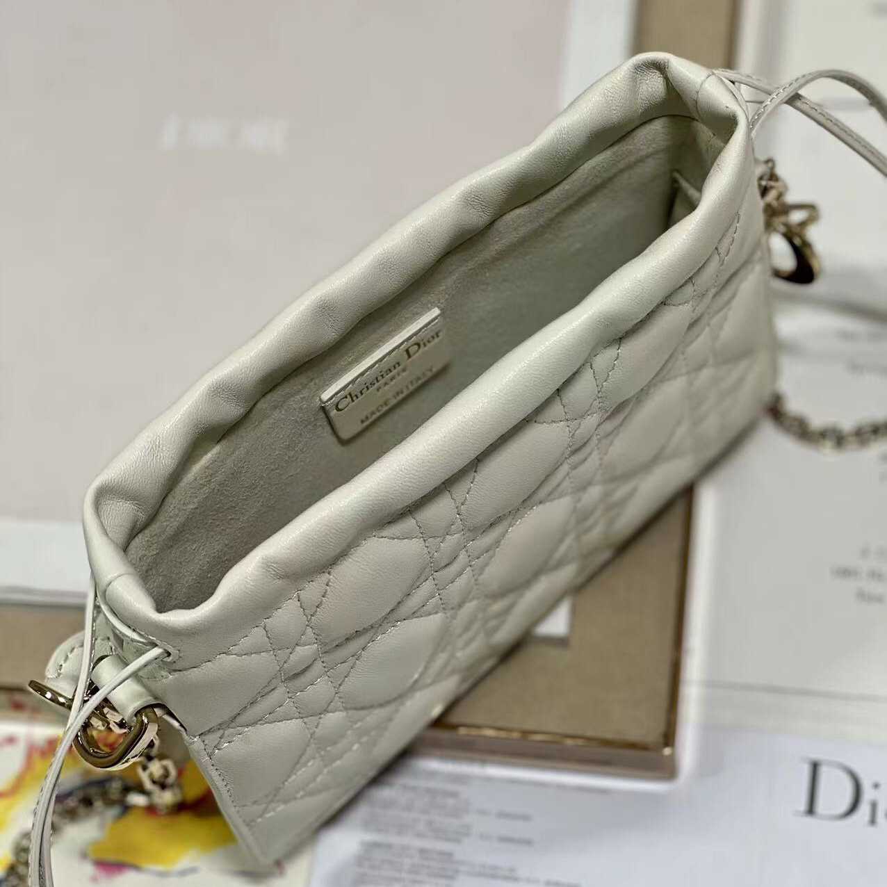 Dior Lady Dior Handle Drawstring Mini Bag - EUR FASHION
