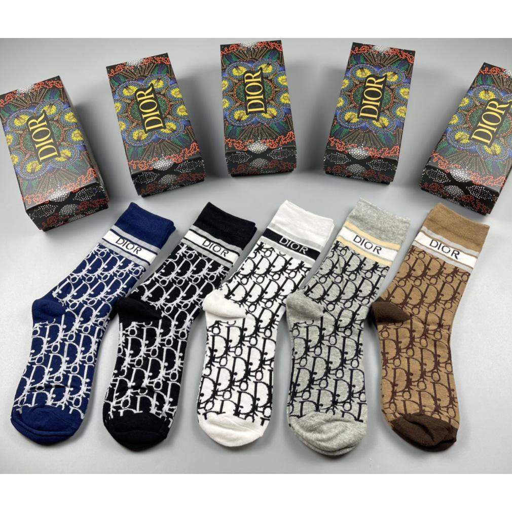 Dior Oblique Wool Socks /Box - EUR FASHION