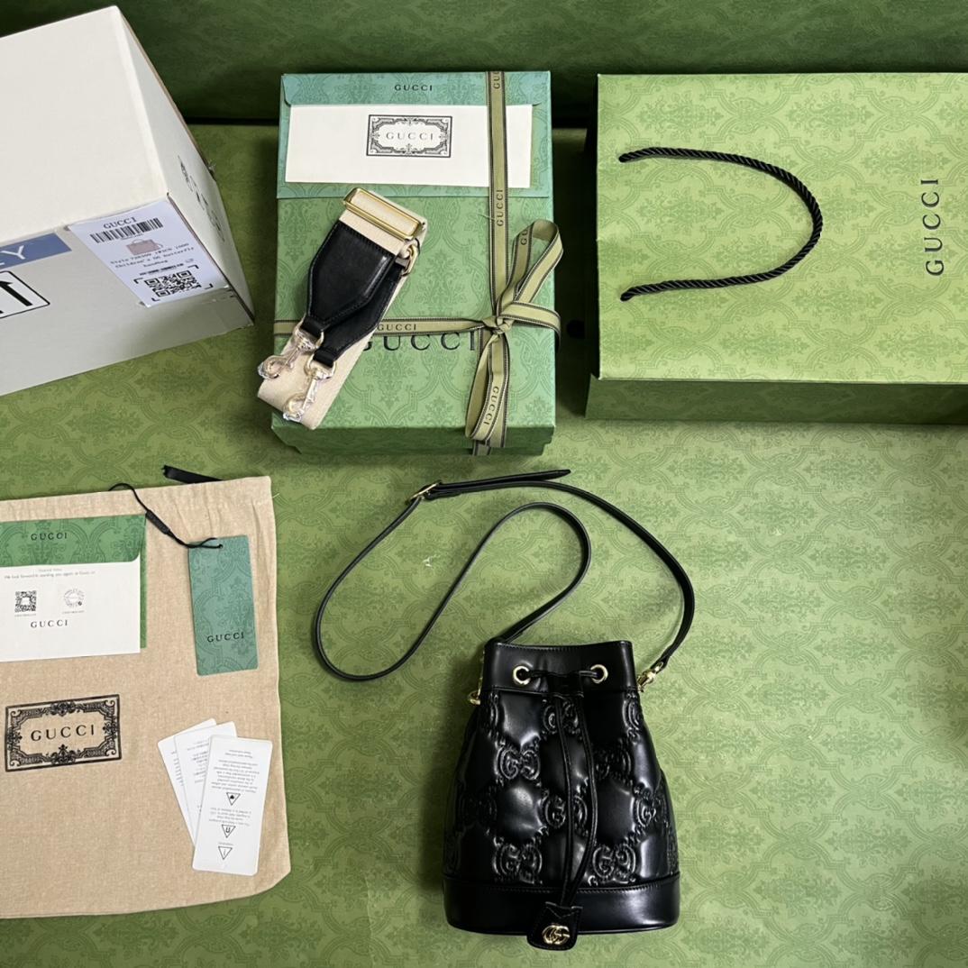 Gucci GG Matelassé Bucket Bag (17*20*10cm) - EUR FASHION