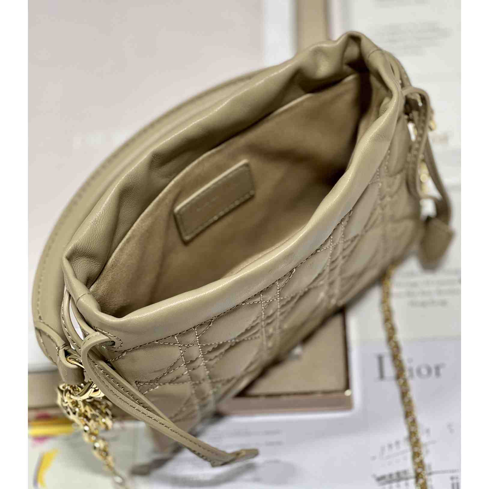 Dior Lady Dior Top Handle Drawstring Mini Bag - EUR FASHION
