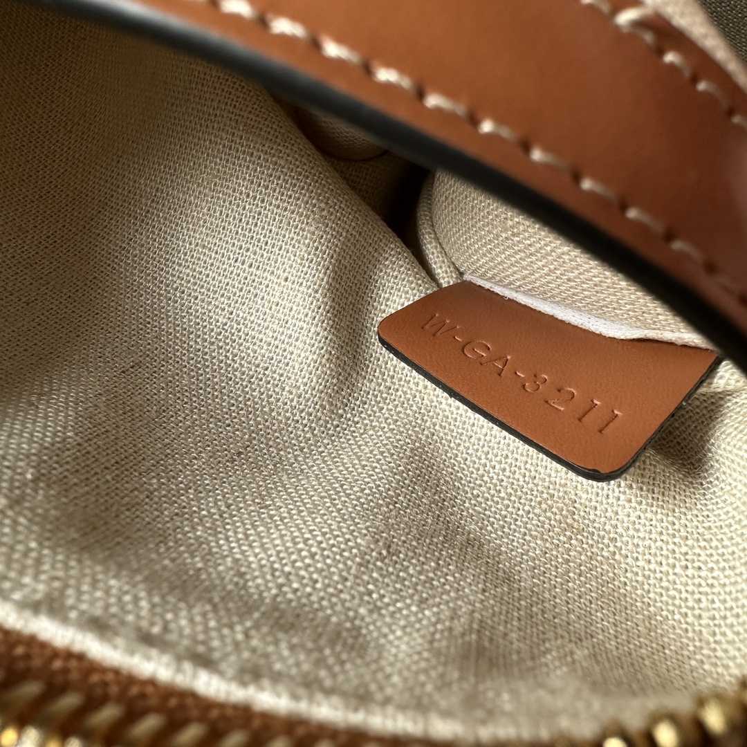 Celine Small Boston Cuir Triomphe In Textile And Calfskin Natural/Tan - EUR FASHION