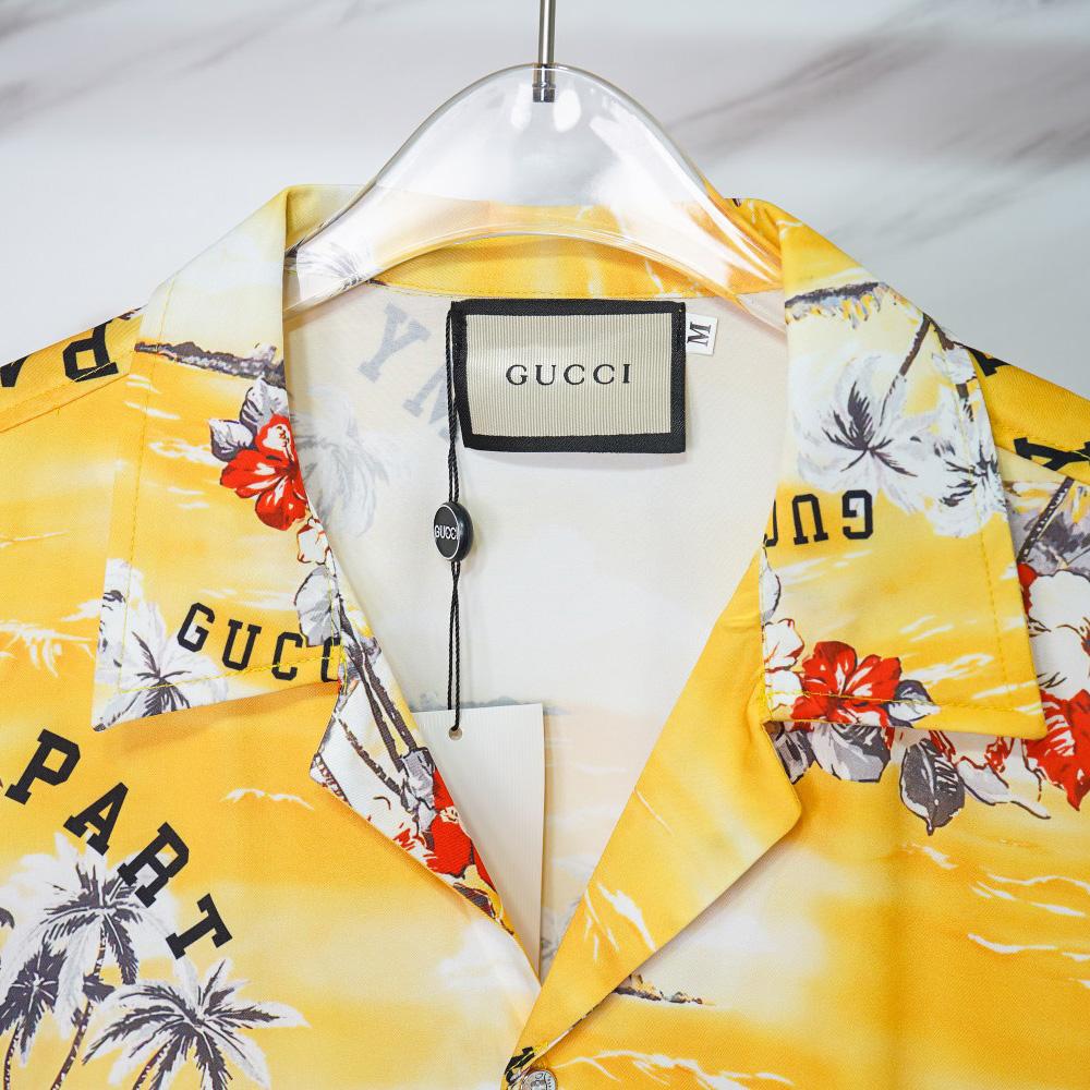 Gucci Printed Cotton Poplin Bowling Shirt & Shorts - EUR FASHION