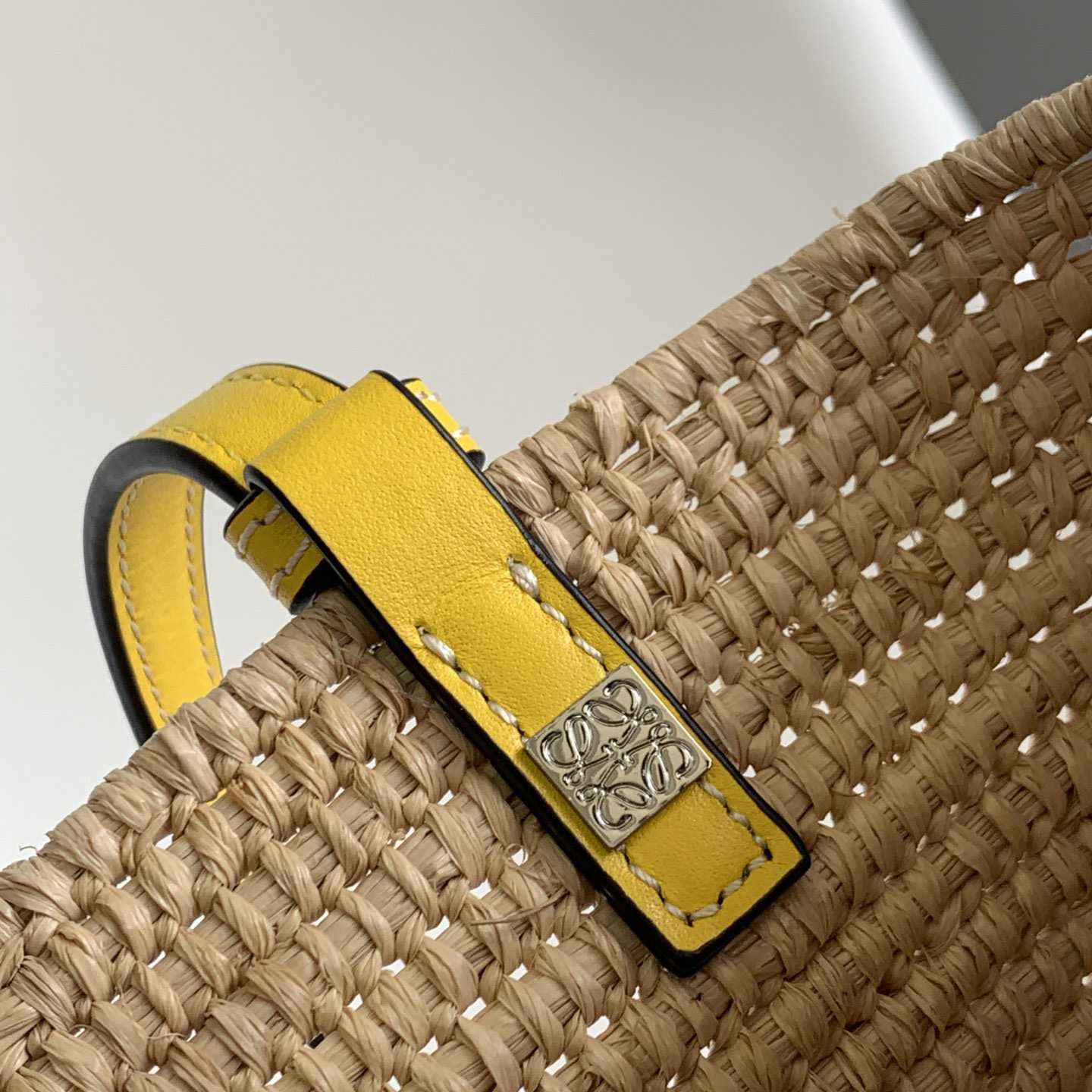 Loewe Small Square Basket bag In Raffia And Calfskin (30*21*11cm) - EUR FASHION