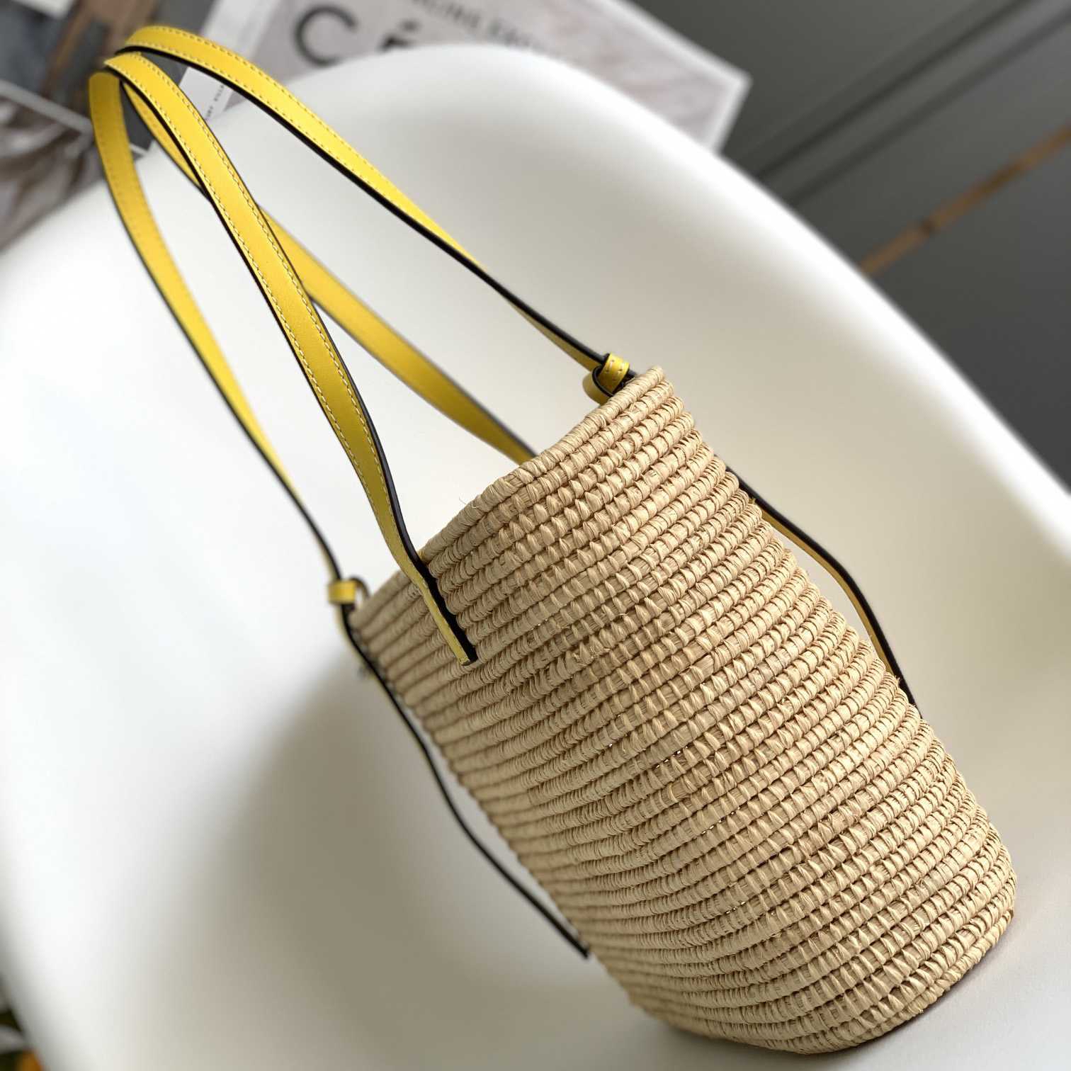 Loewe Small Square Basket bag In Raffia And Calfskin (30*21*11cm) - EUR FASHION