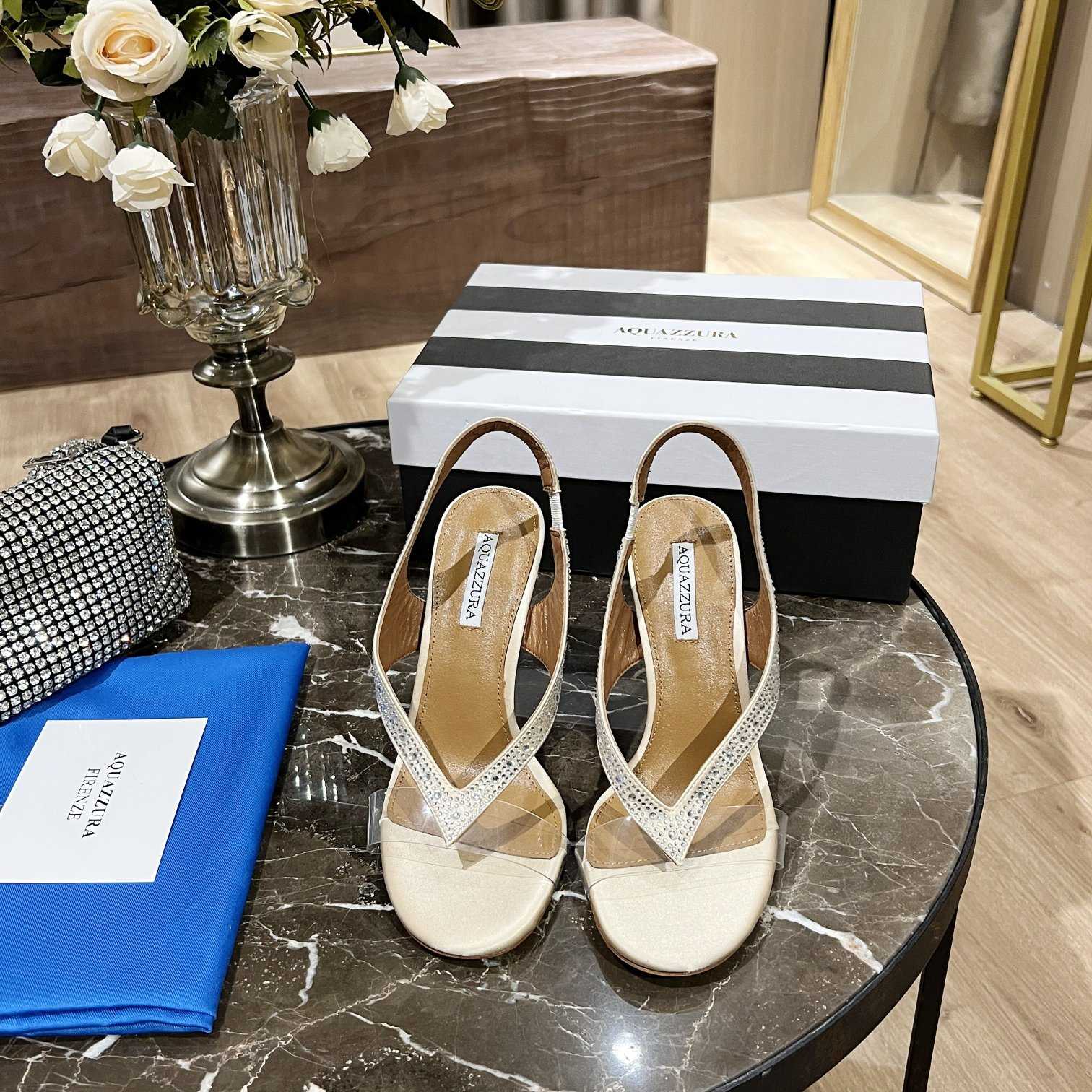 Aquazzura Izzy Plexi Sandal 105 - EUR FASHION