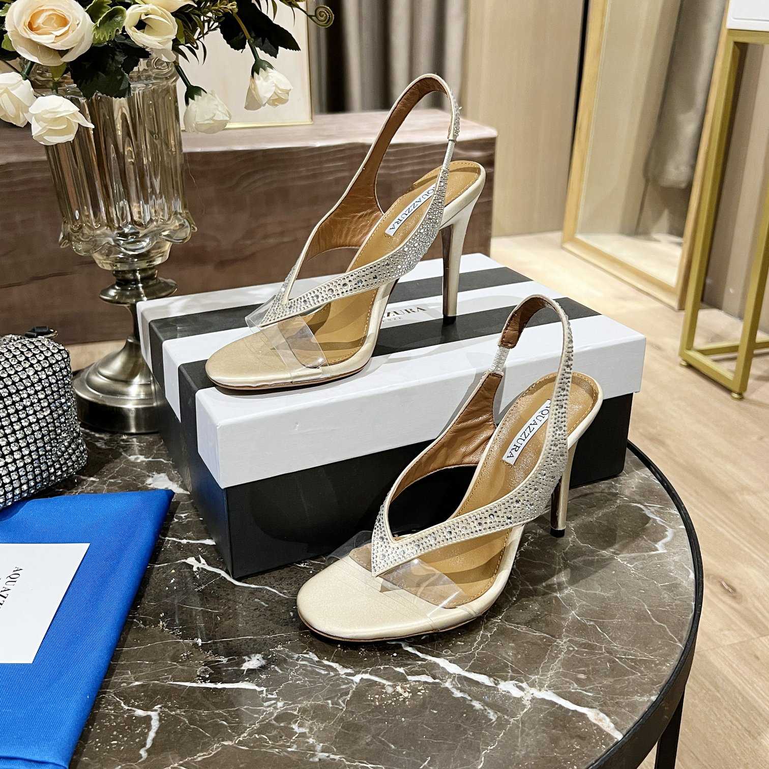 Aquazzura Izzy Plexi Sandal 105 - EUR FASHION
