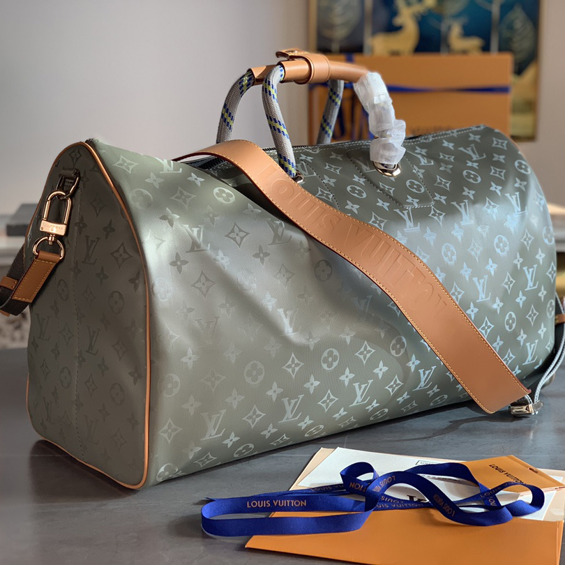 Louis Vuitton Keepall Bandouliere Monogram Titanium 50 Grey - EUR FASHION