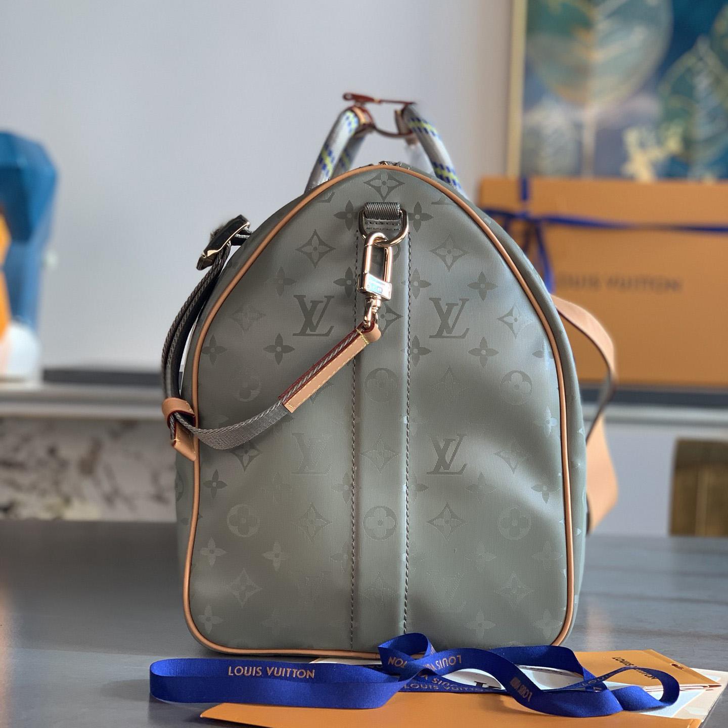 Louis Vuitton Keepall Bandouliere Monogram Titanium 50 Grey - EUR FASHION