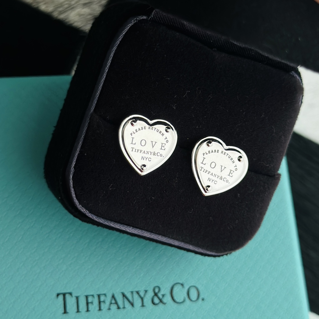 Tiffany&CO Heart Tag Earrings - EUR FASHION