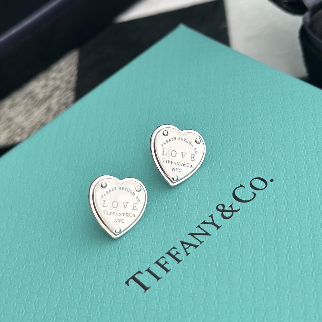Tiffany&CO Heart Tag Earrings - EUR FASHION