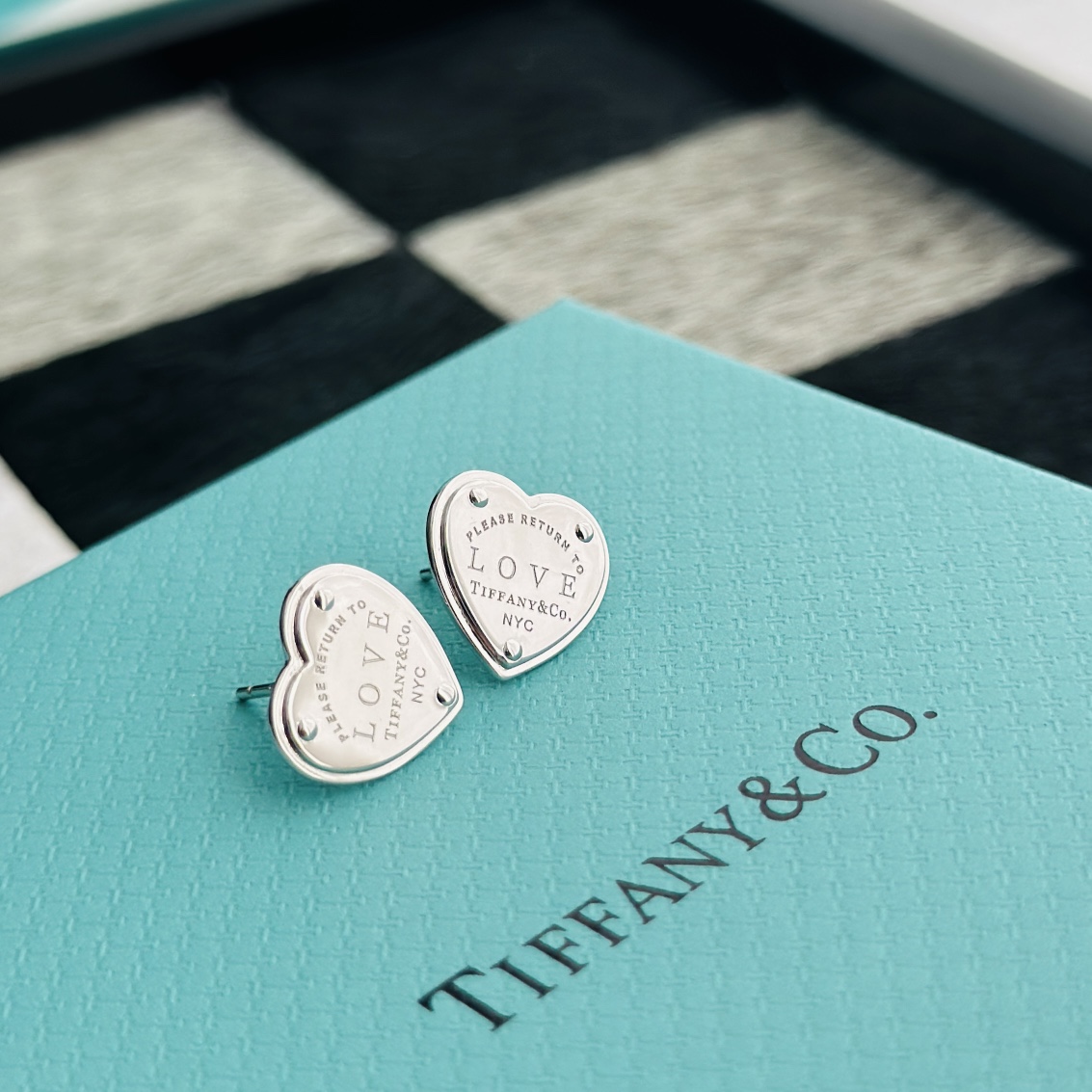 Tiffany&CO Heart Tag Earrings - EUR FASHION