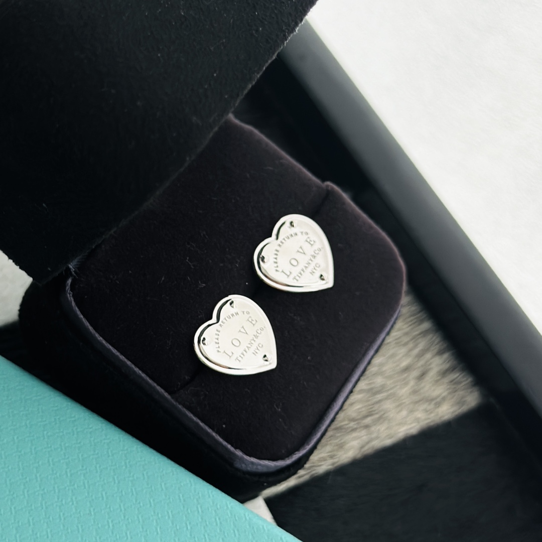 Tiffany&CO Heart Tag Earrings - EUR FASHION