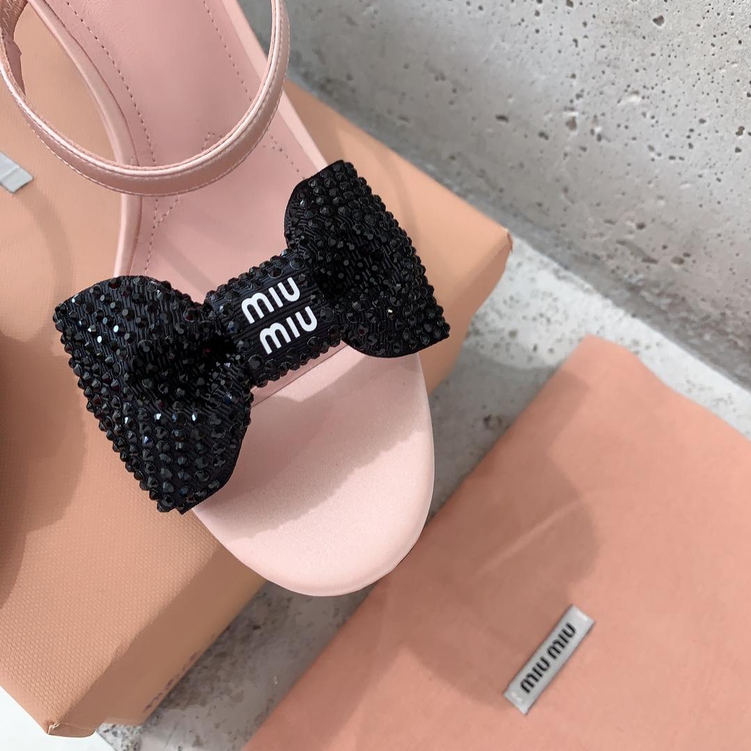Miu Miu Satin Bow Sandals - EUR FASHION