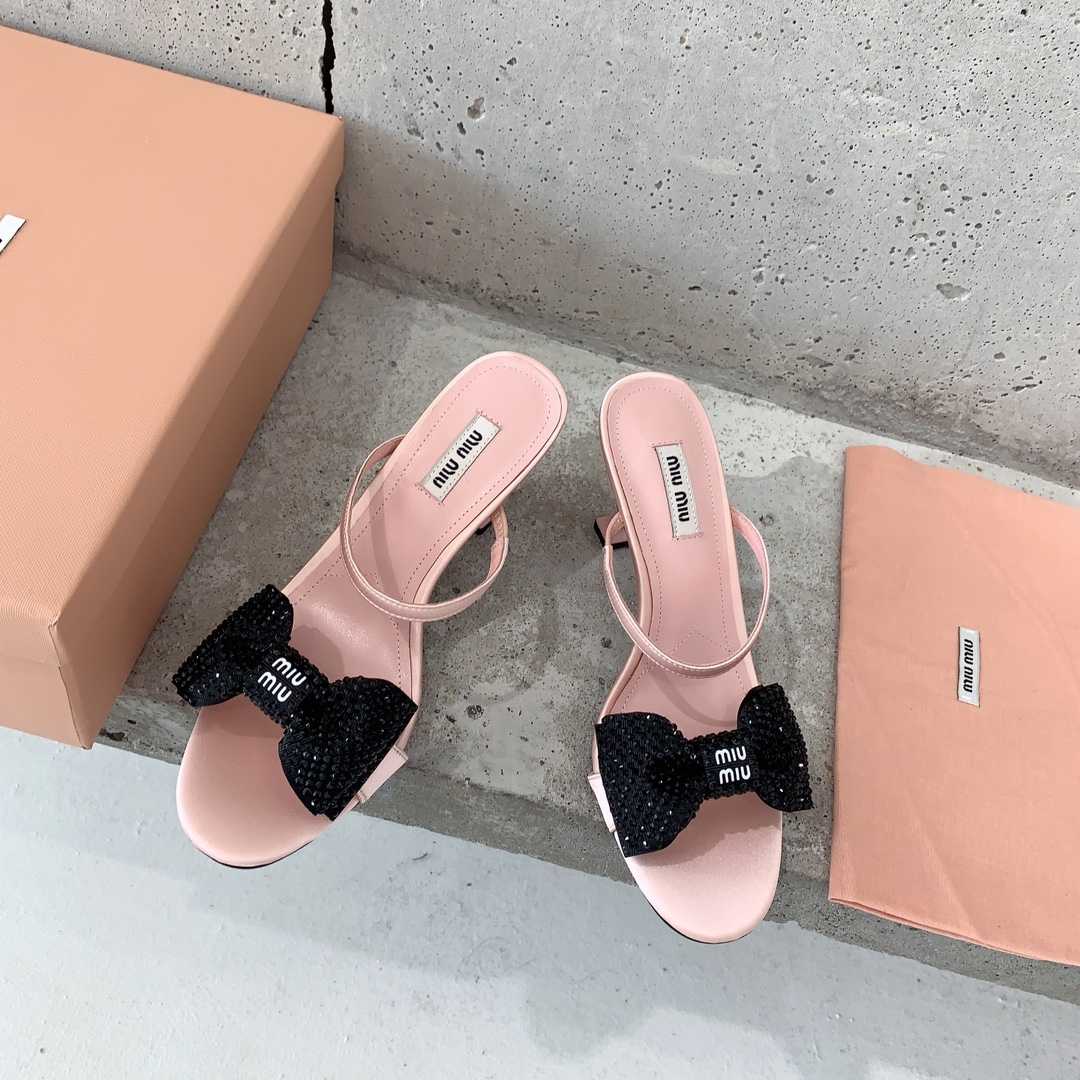 Miu Miu Satin Bow Sandals - EUR FASHION