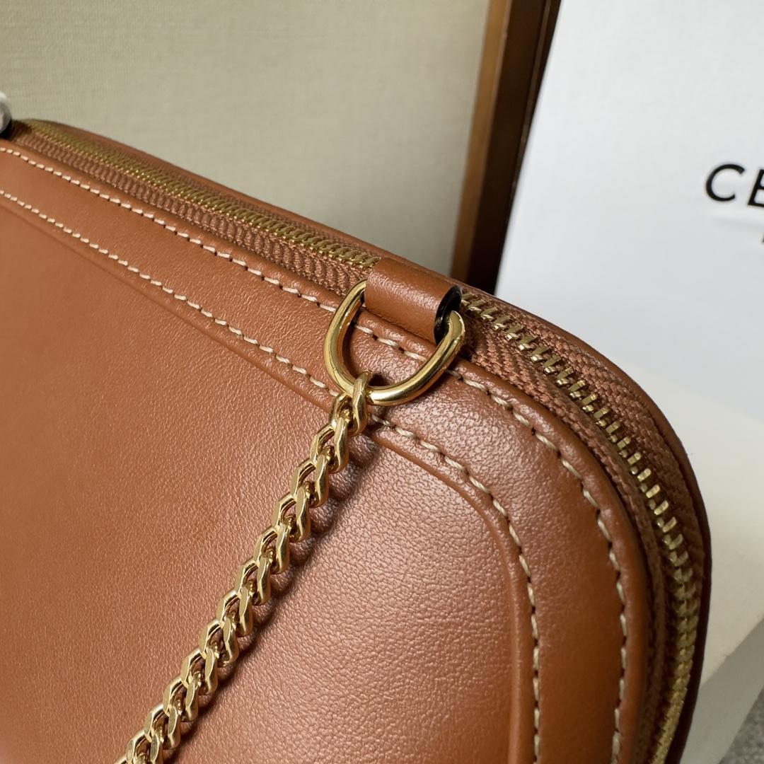 Celine Clutch On Chain Cuir Triomphe In Smooth Calfskin Tan - EUR FASHION