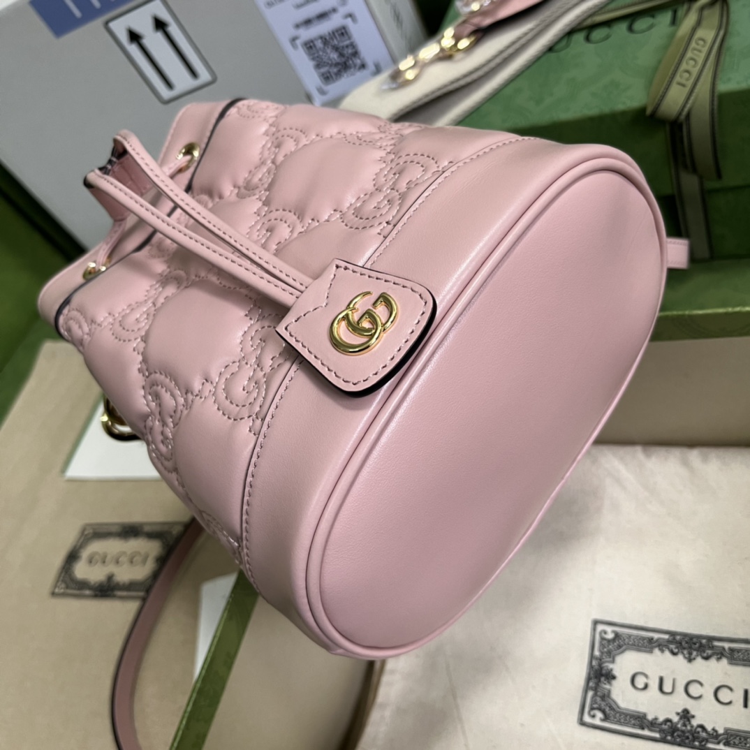 Gucci GG Matelassé Bucket Bag (17*20*10cm) - EUR FASHION