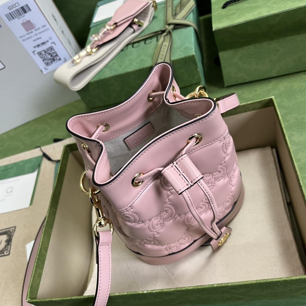 Gucci GG Matelassé Bucket Bag (17*20*10cm) - EUR FASHION
