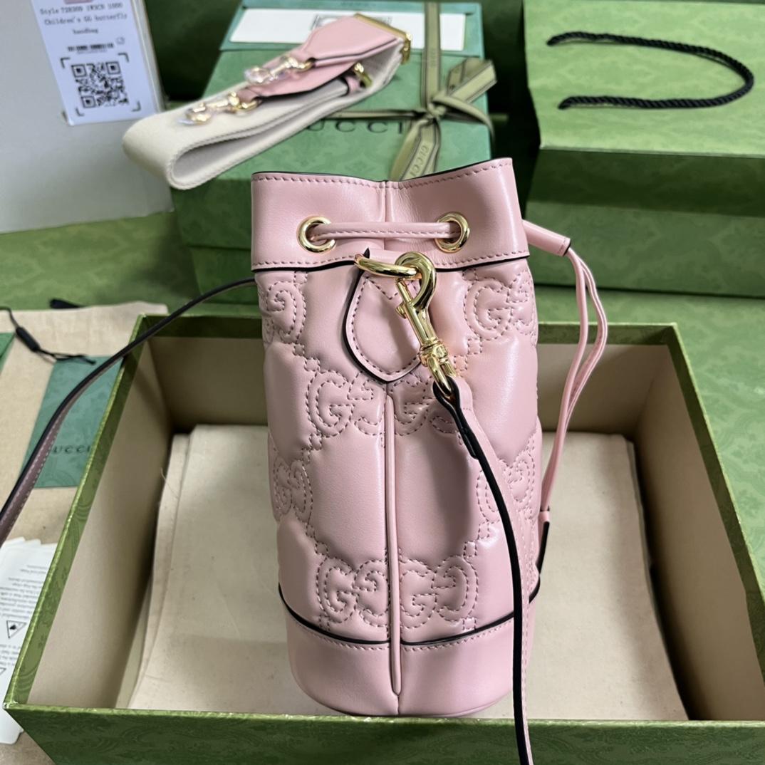 Gucci GG Matelassé Bucket Bag (17*20*10cm) - EUR FASHION