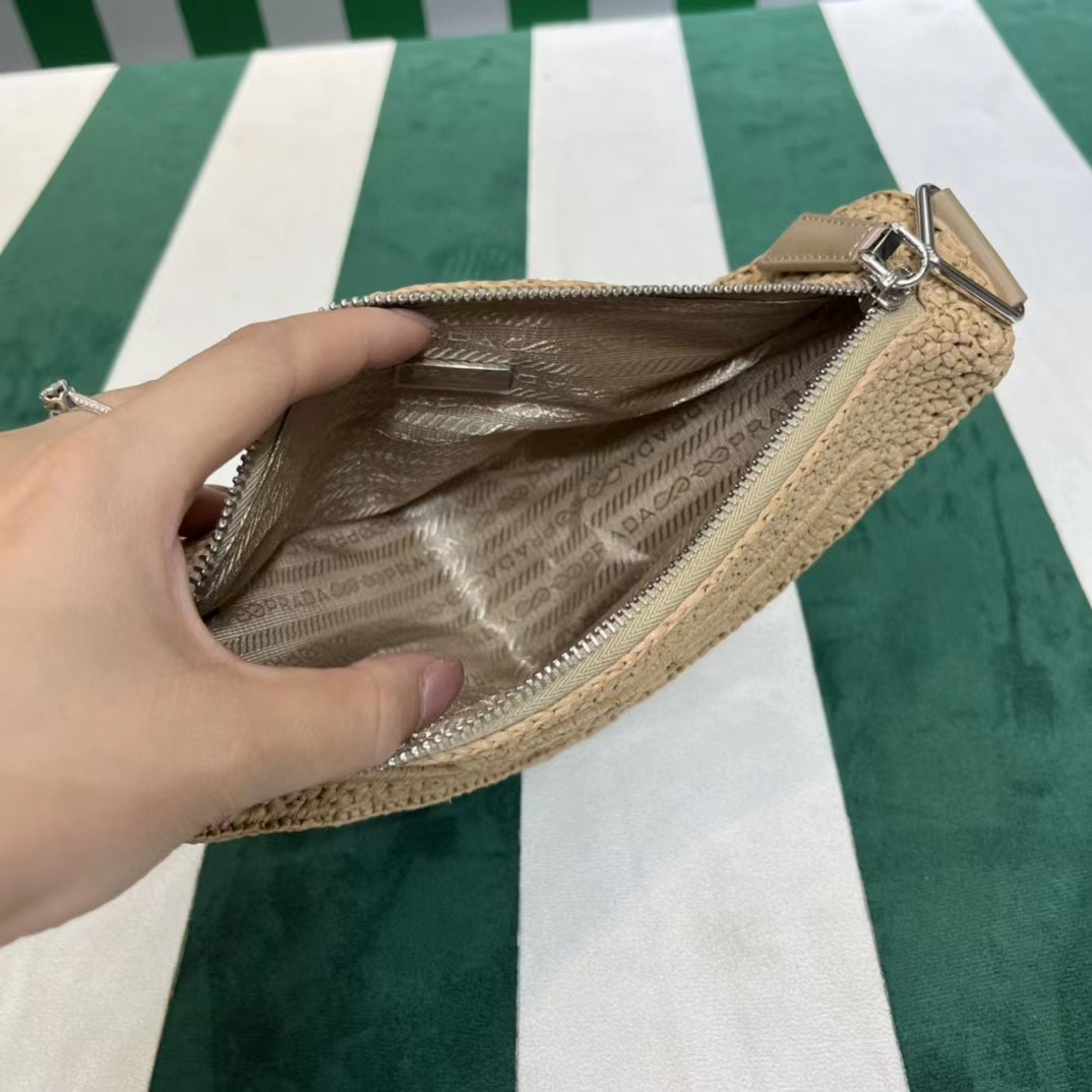 Raffia Prada Triangle Bag - EUR FASHION