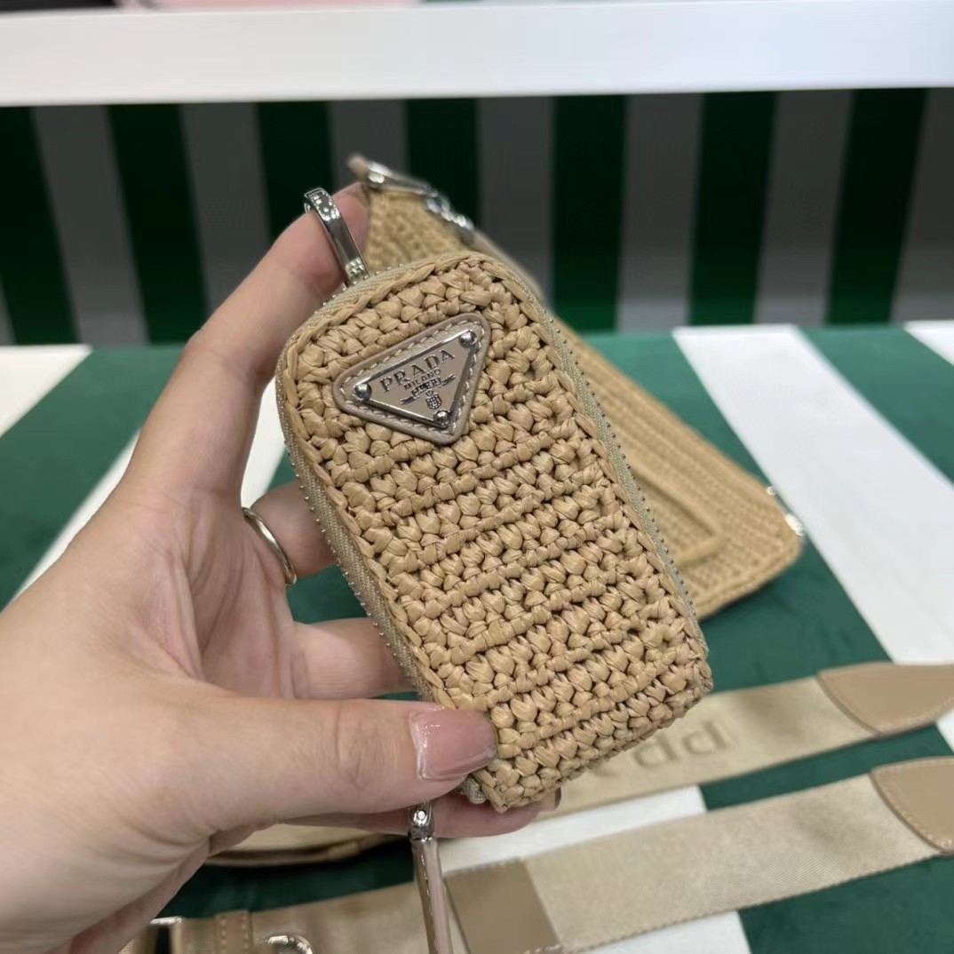 Raffia Prada Triangle Bag - EUR FASHION