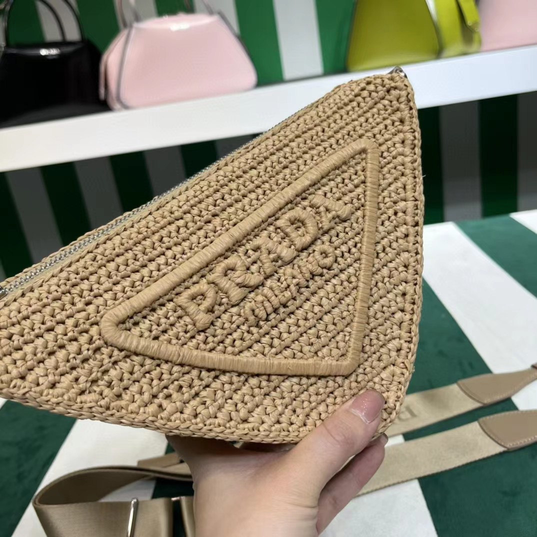 Raffia Prada Triangle Bag - EUR FASHION