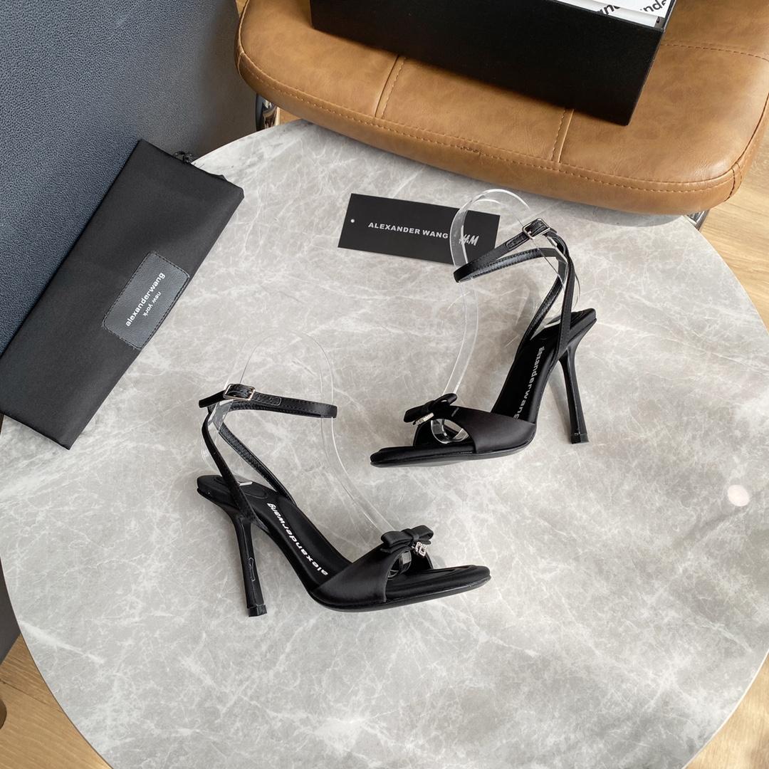Alexander Wang Dahlia 105 Bow Sandal In Satin - EUR FASHION