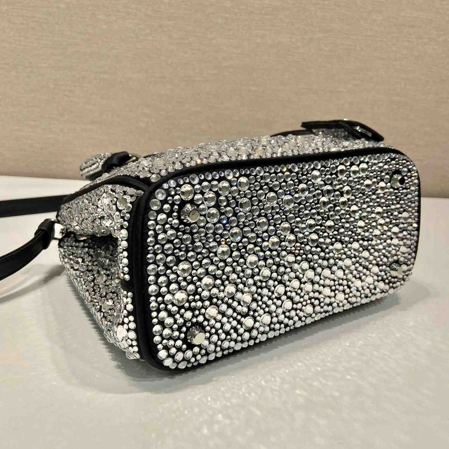 Prada Galleria Satin Mini-bag With Crystals - EUR FASHION