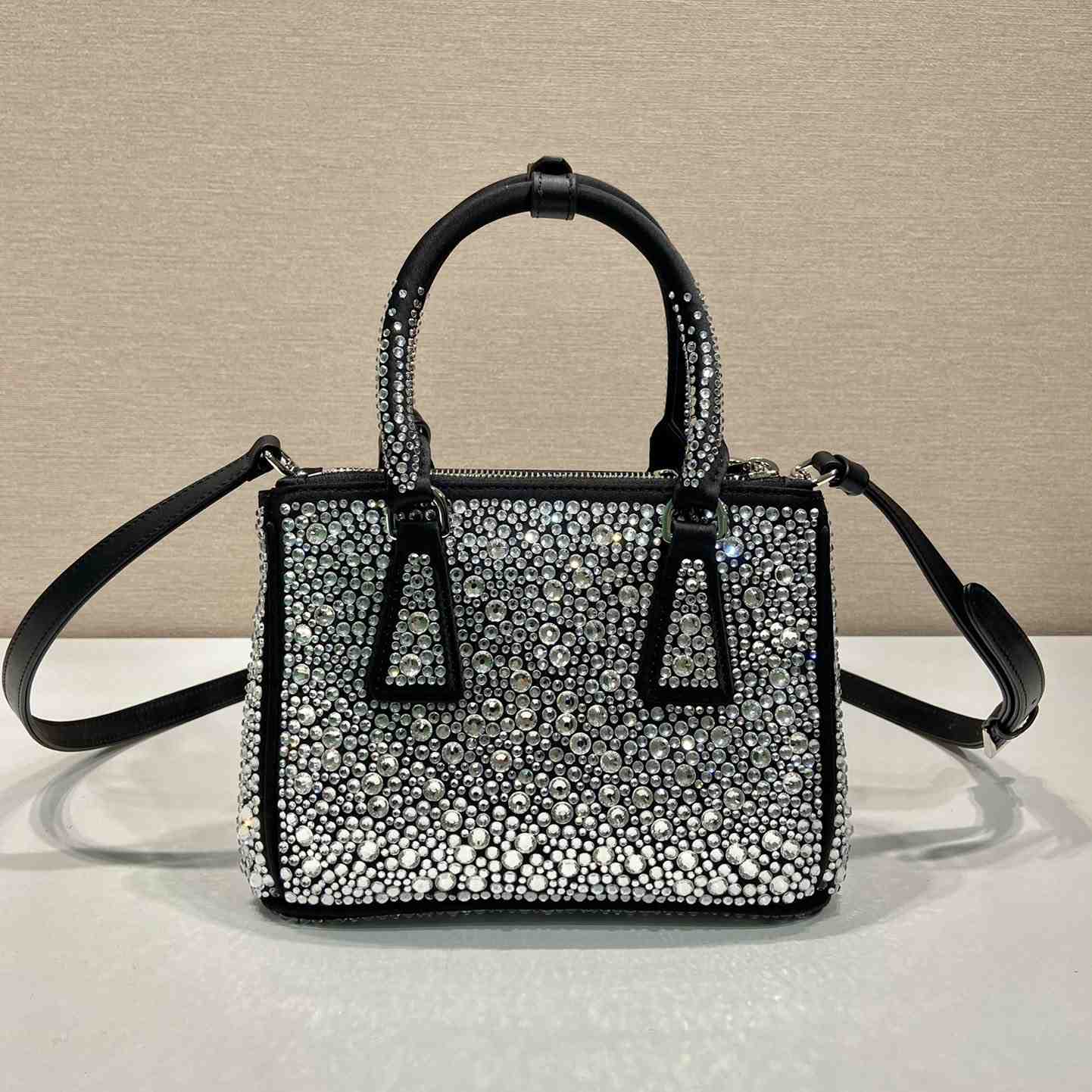 Prada Galleria Satin Mini-bag With Crystals - EUR FASHION